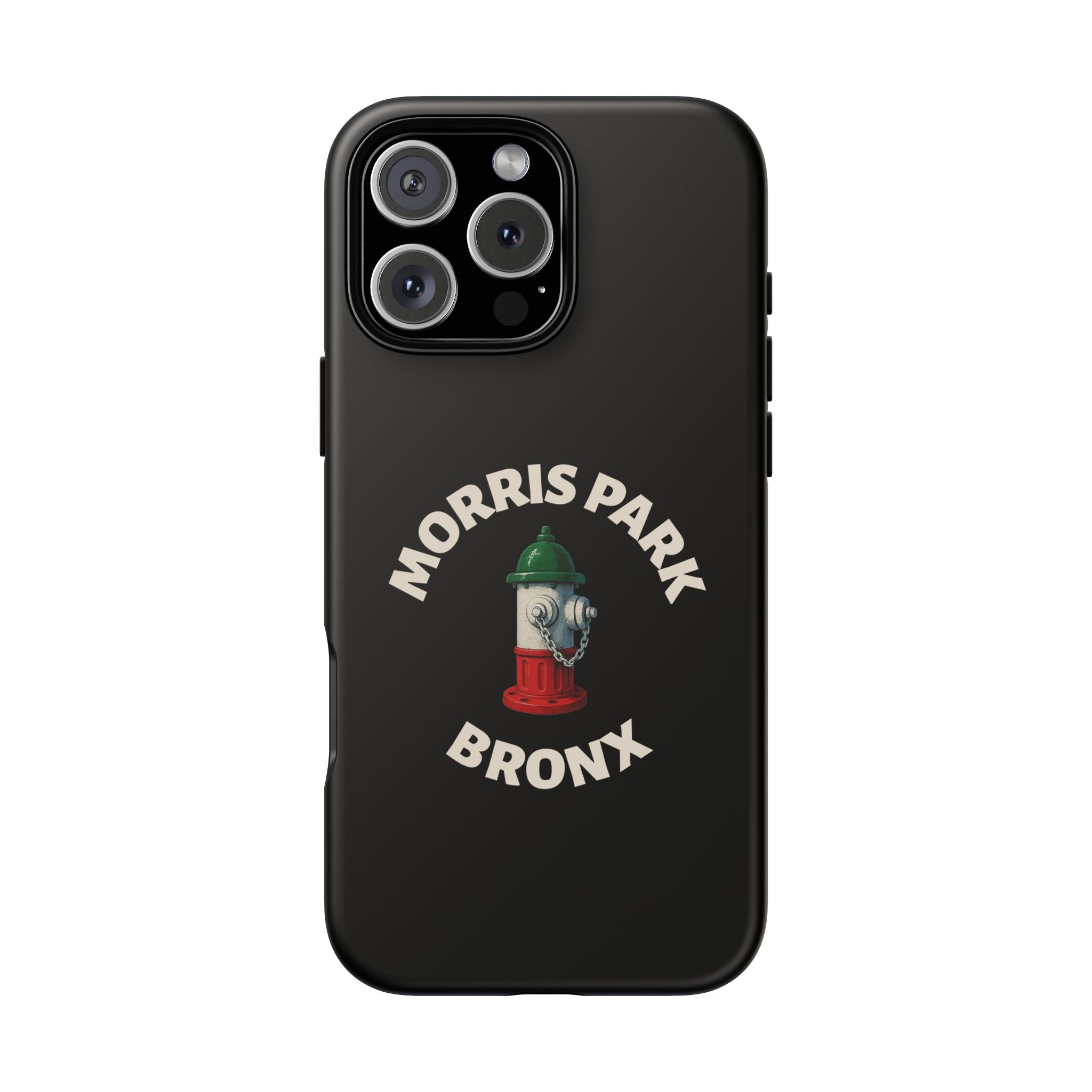 Morris Park Bronx Black Phone Case, Tough Cases for iPhone, Gift for Italians, Stylish Phone Cover, Unique Phone Accessory