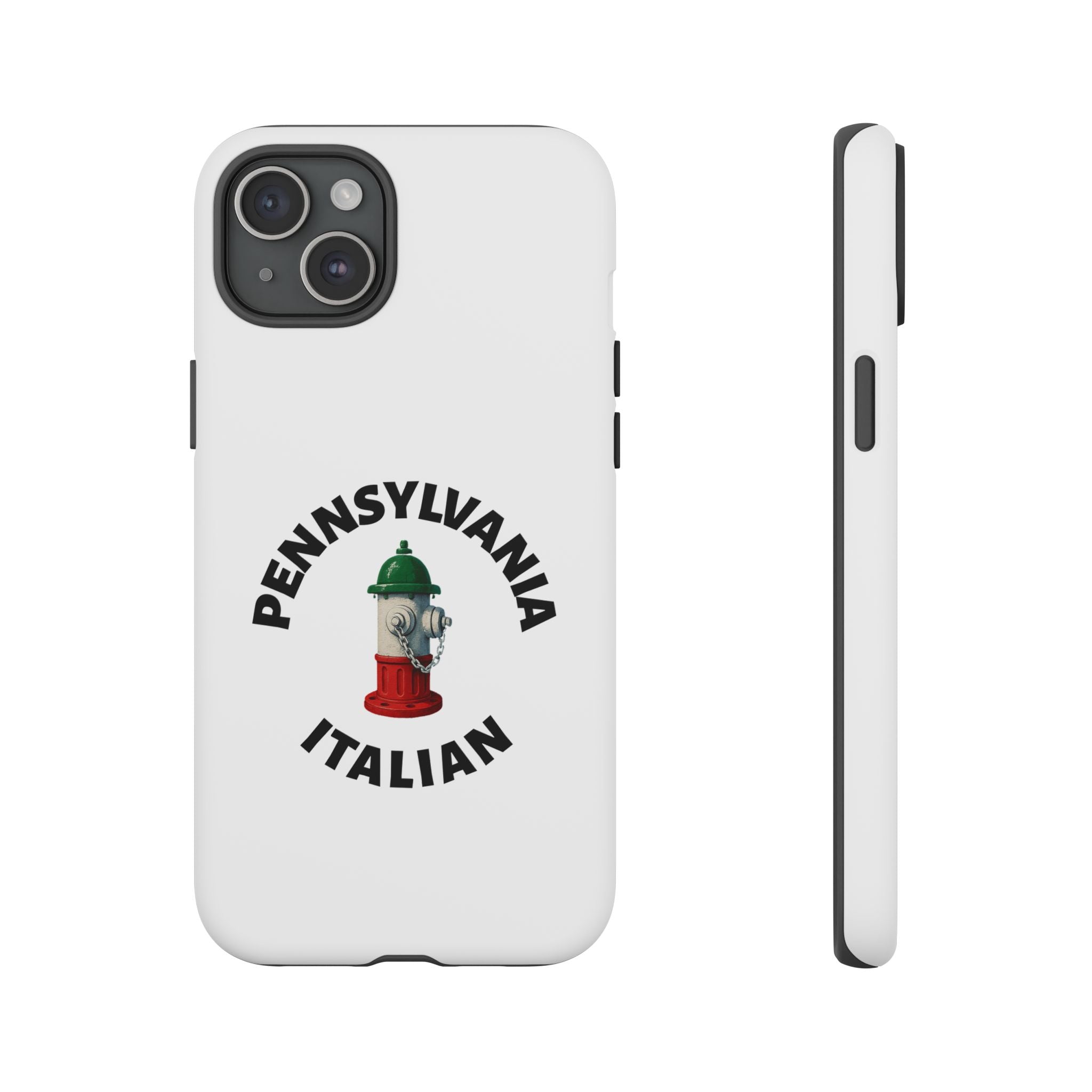 Pennsylvania Italian White Phone Case, Urban Style Phone Cover, Tough Smartphone Case, Gift for Italian Heritage, Fun Streetwear Accessories