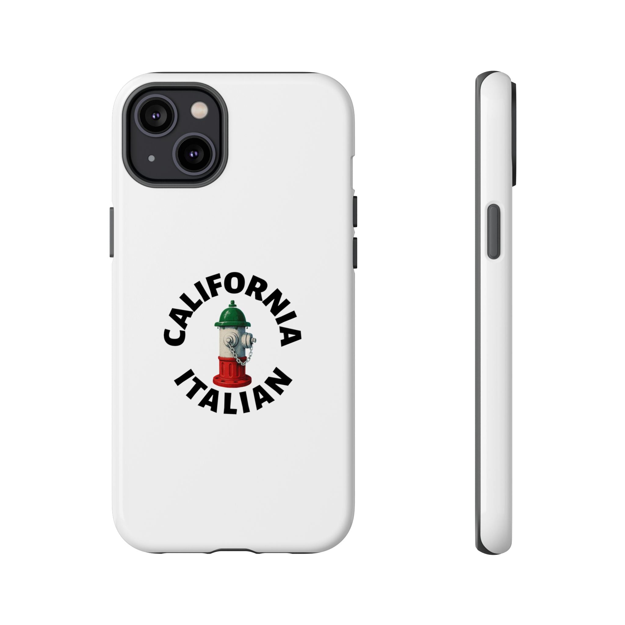 California Italian White Phone Case, Urban Style Phone Cover, Tough Smartphone Case, Gift for Italian Heritage, Fun Streetwear Accessories