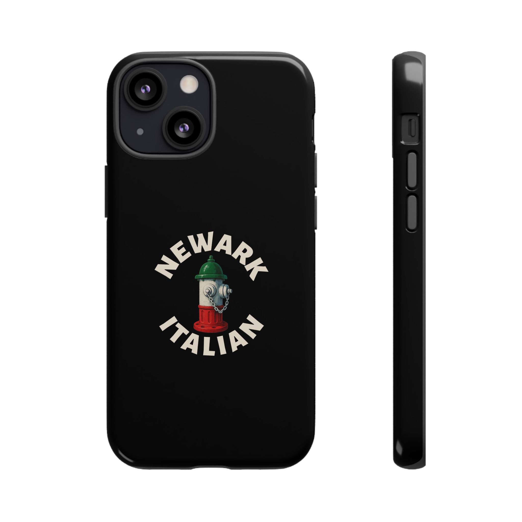 Newark Italian Black Phone Case, Tough Cases for iPhone, Gift for Italians, Stylish Phone Cover, Unique Phone Accessory