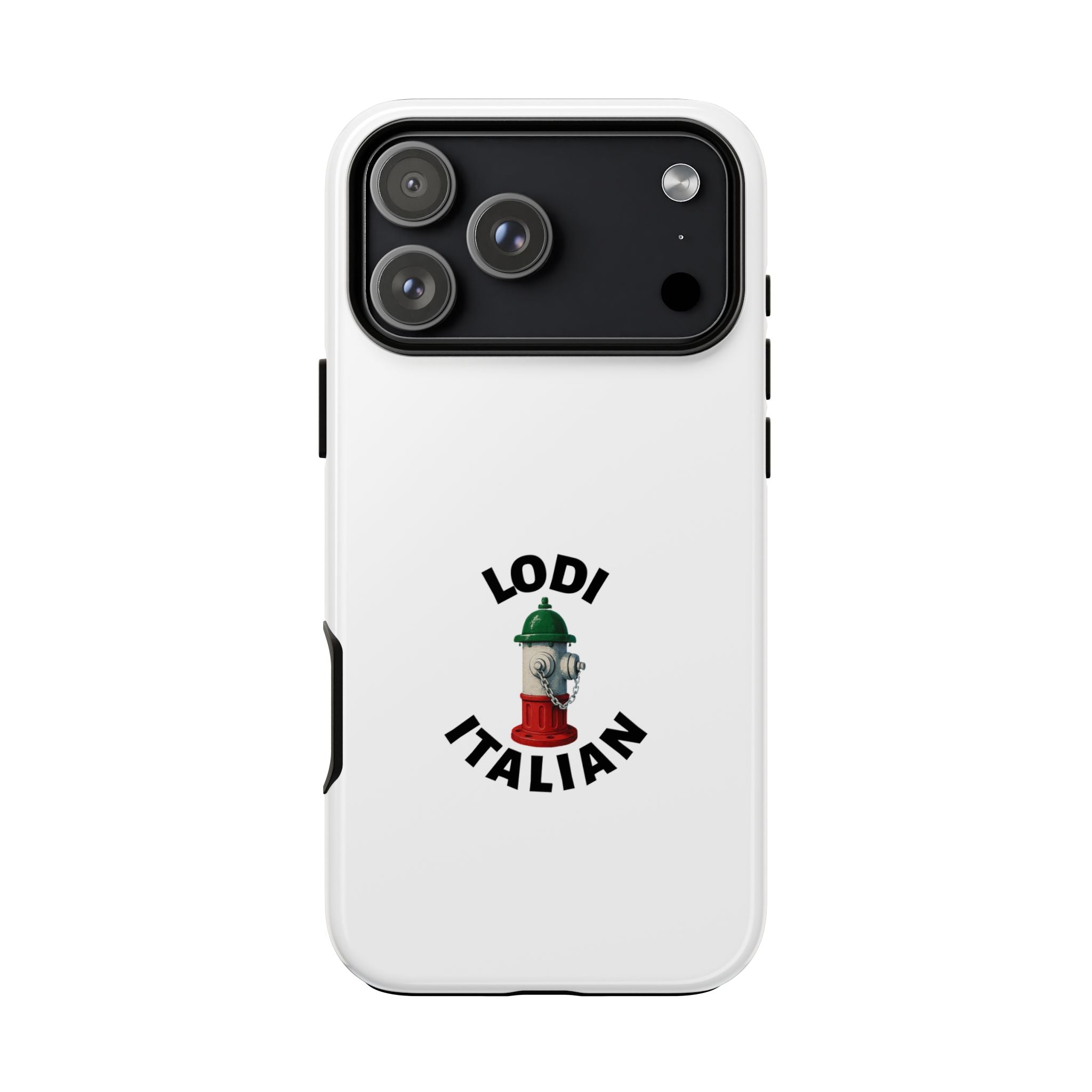 Lodi Italian White Phone Case, Urban Style Phone Cover, Tough Smartphone Case, Gift for Italian Heritage, Fun Streetwear Accessories