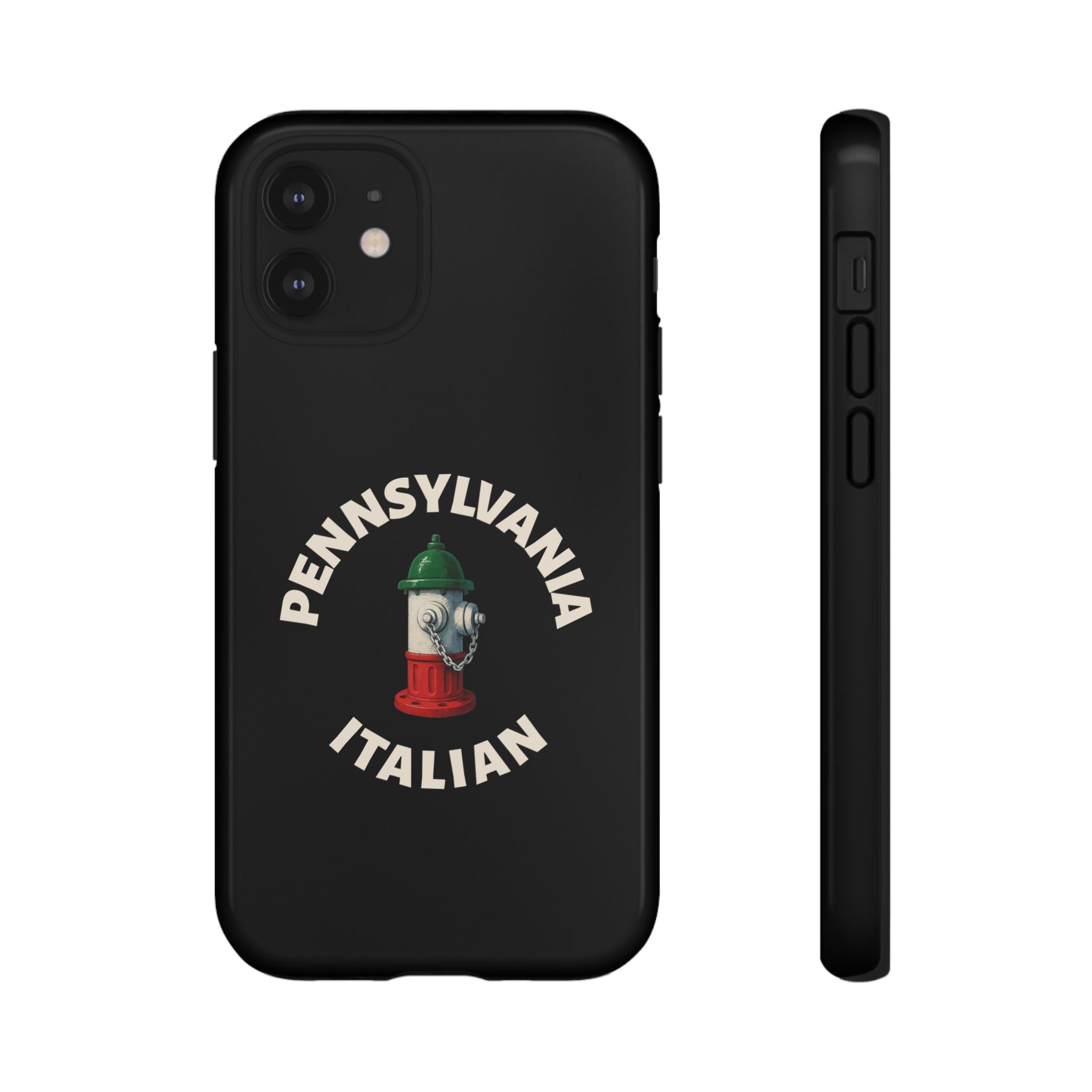 Pennsylvania Italian Black Phone Case, Tough Cases for iPhone, Gift for Italians, Stylish Phone Cover, Unique Phone Accessory