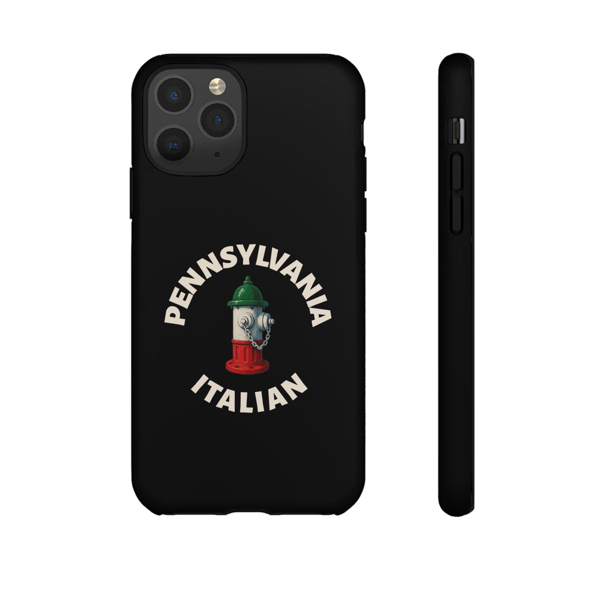Pennsylvania Italian Black Phone Case, Tough Cases for iPhone, Gift for Italians, Stylish Phone Cover, Unique Phone Accessory