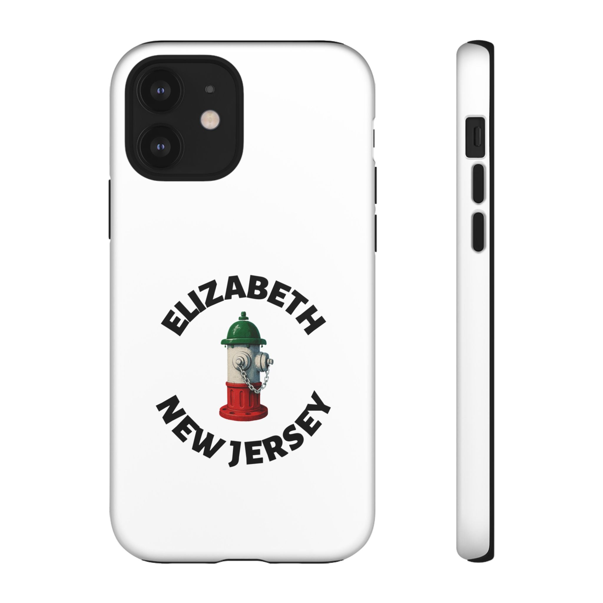 Elizabeth New Jersey White Phone Case, Urban Style Phone Cover, Tough Smartphone Case, Gift for Italian Heritage, Fun Streetwear Accessories