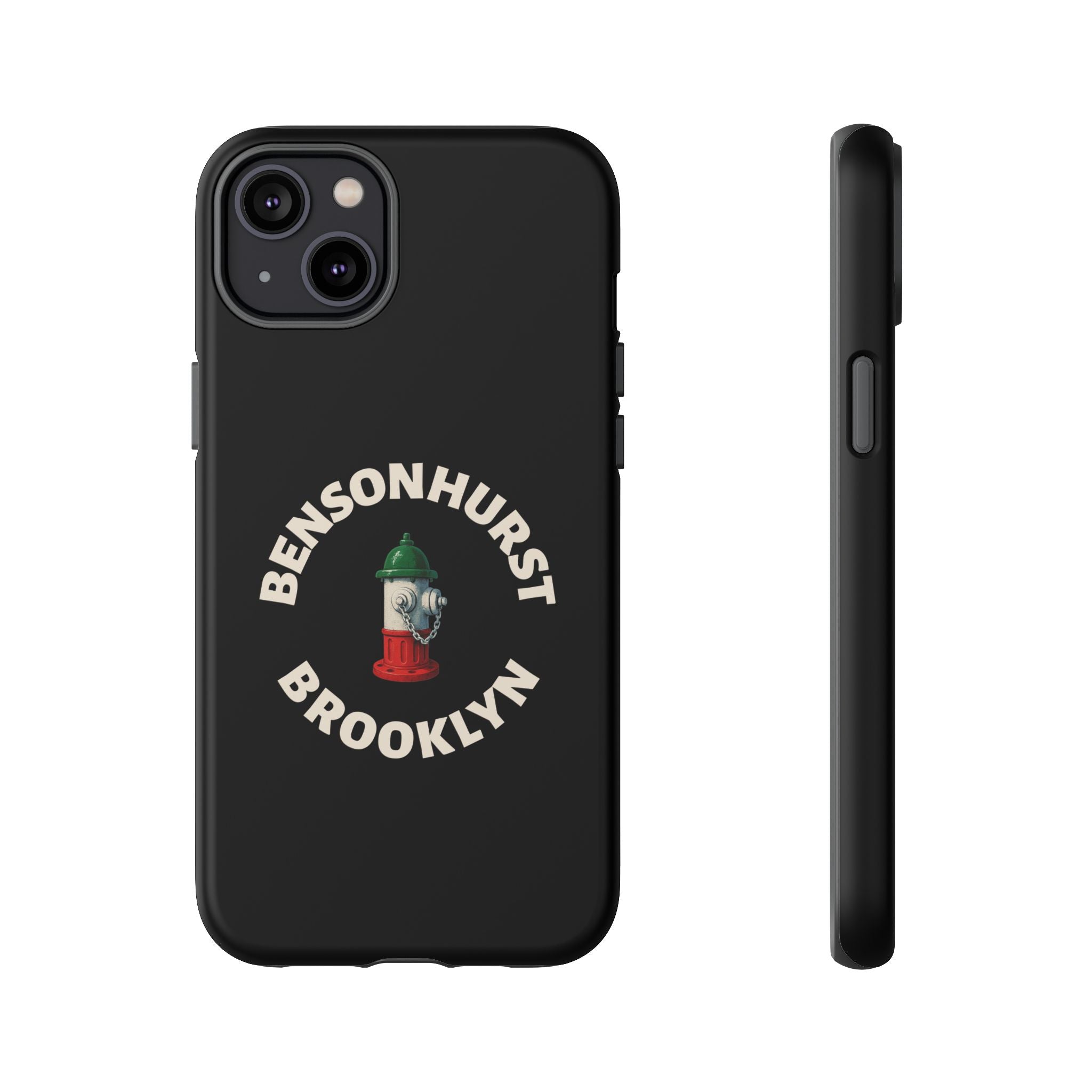 Bensonhurst Brooklyn Black Phone Case, Tough Cases for iPhone, Gift for Italians, Stylish Phone Cover, Unique Phone Accessory
