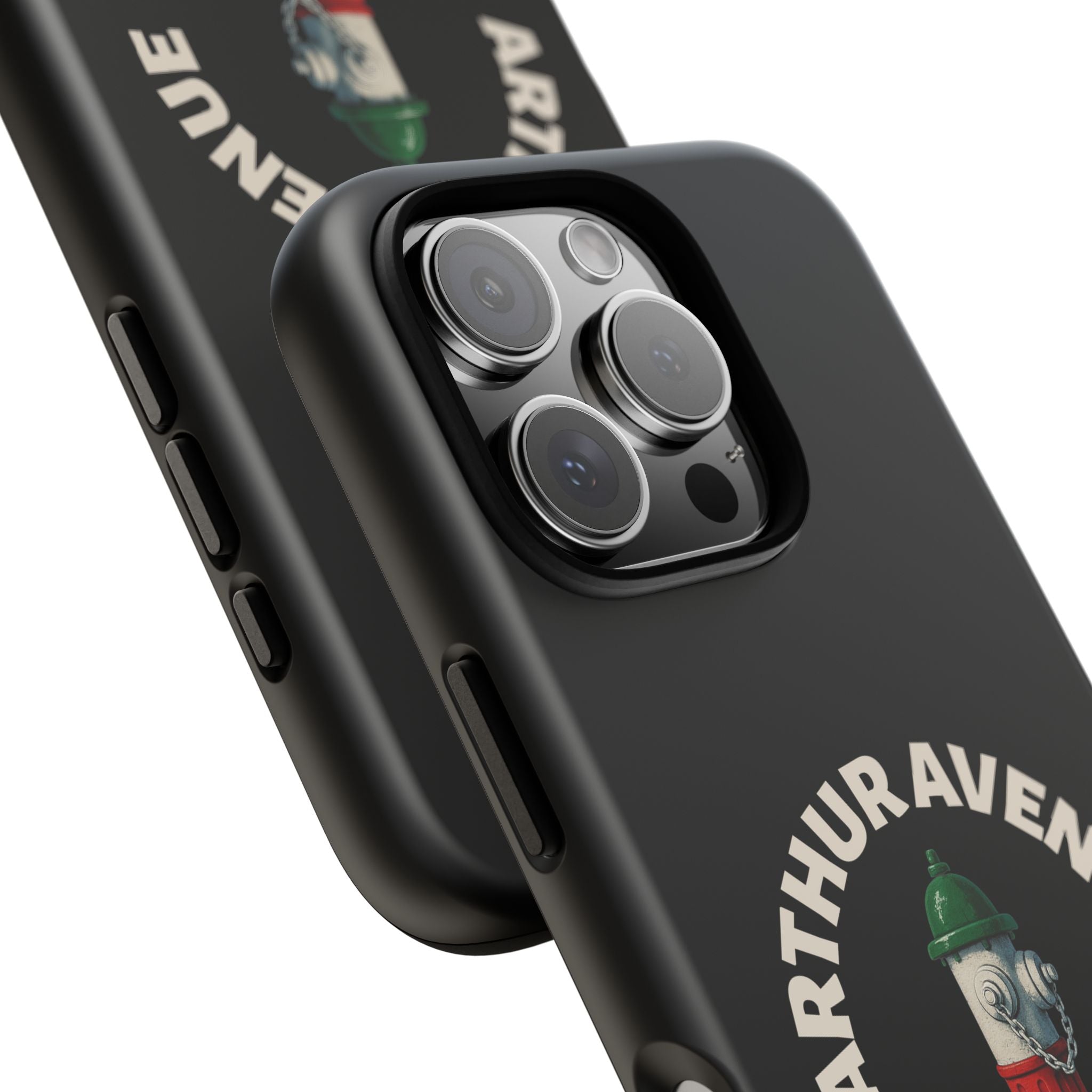 Arthur Avenue Italian Black Phone Case, Tough Cases for iPhone, Gift for Italians, Stylish Phone Cover, Unique Phone Accessory