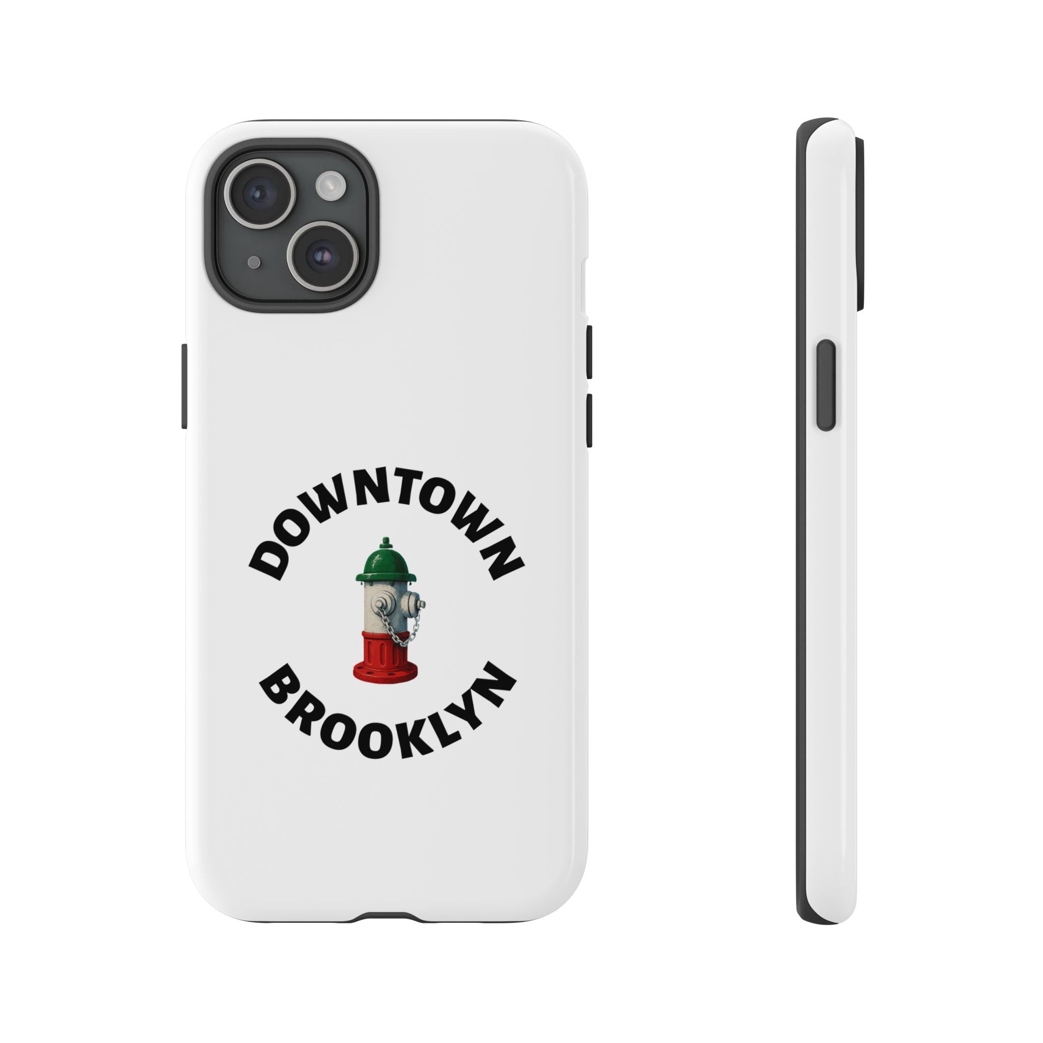 Downtown Brooklyn White Phone Case, Urban Style Phone Cover, Tough Smartphone Case, Gift for Italian Heritage, Fun Streetwear Accessories