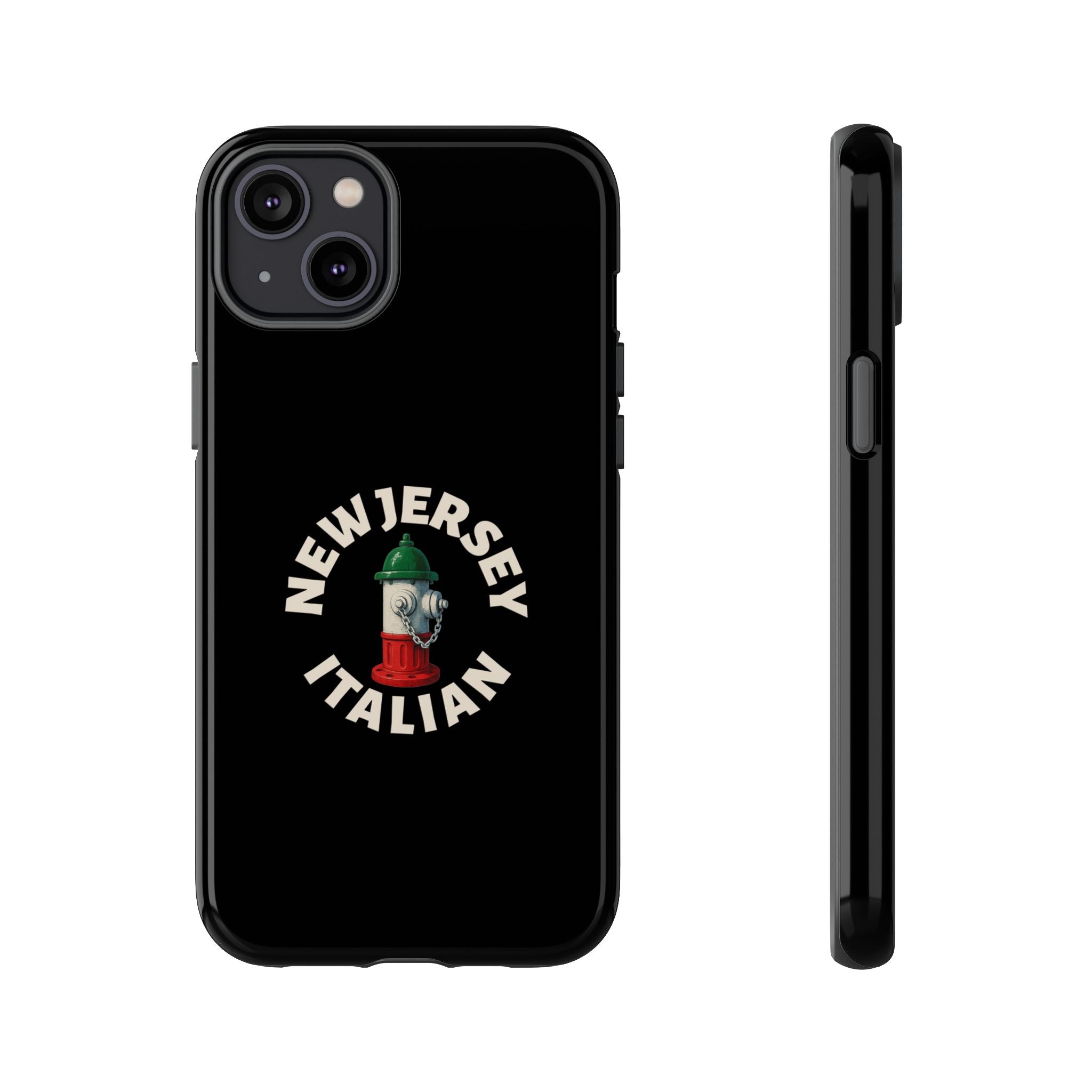New Jersey Italian Black Phone Case, Tough Cases for iPhone, Gift for Italians, Stylish Phone Cover, Unique Phone Accessory