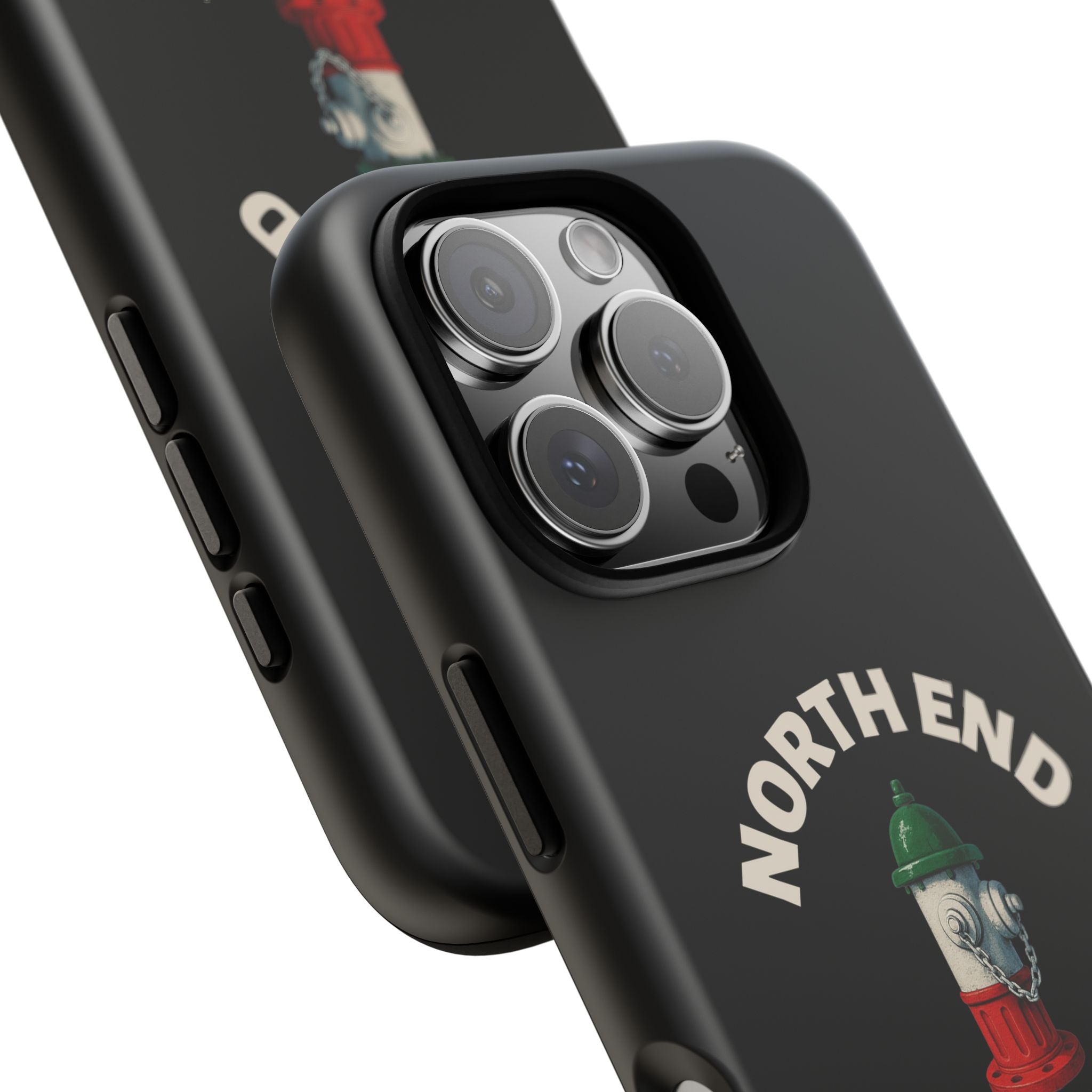 North End Italian Black Phone Case, Tough Cases for iPhone, Gift for Italians, Stylish Phone Cover, Unique Phone Accessory