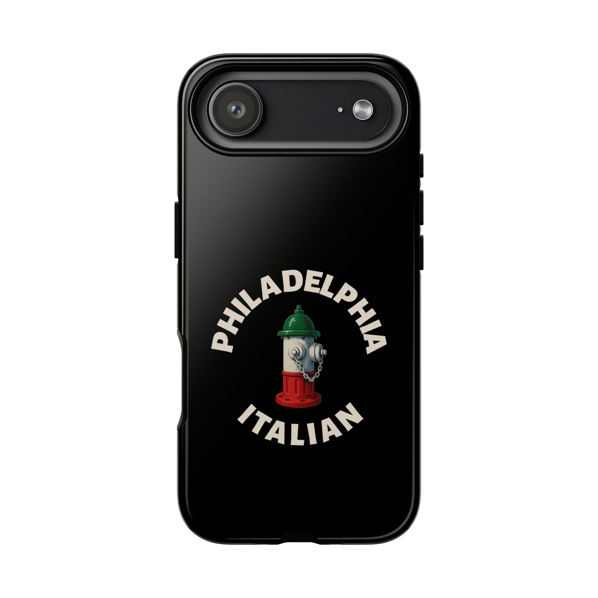 Philadelphia Italian Black Phone Case, Tough Cases for iPhone, Gift for Italians, Stylish Phone Cover, Unique Phone Accessory