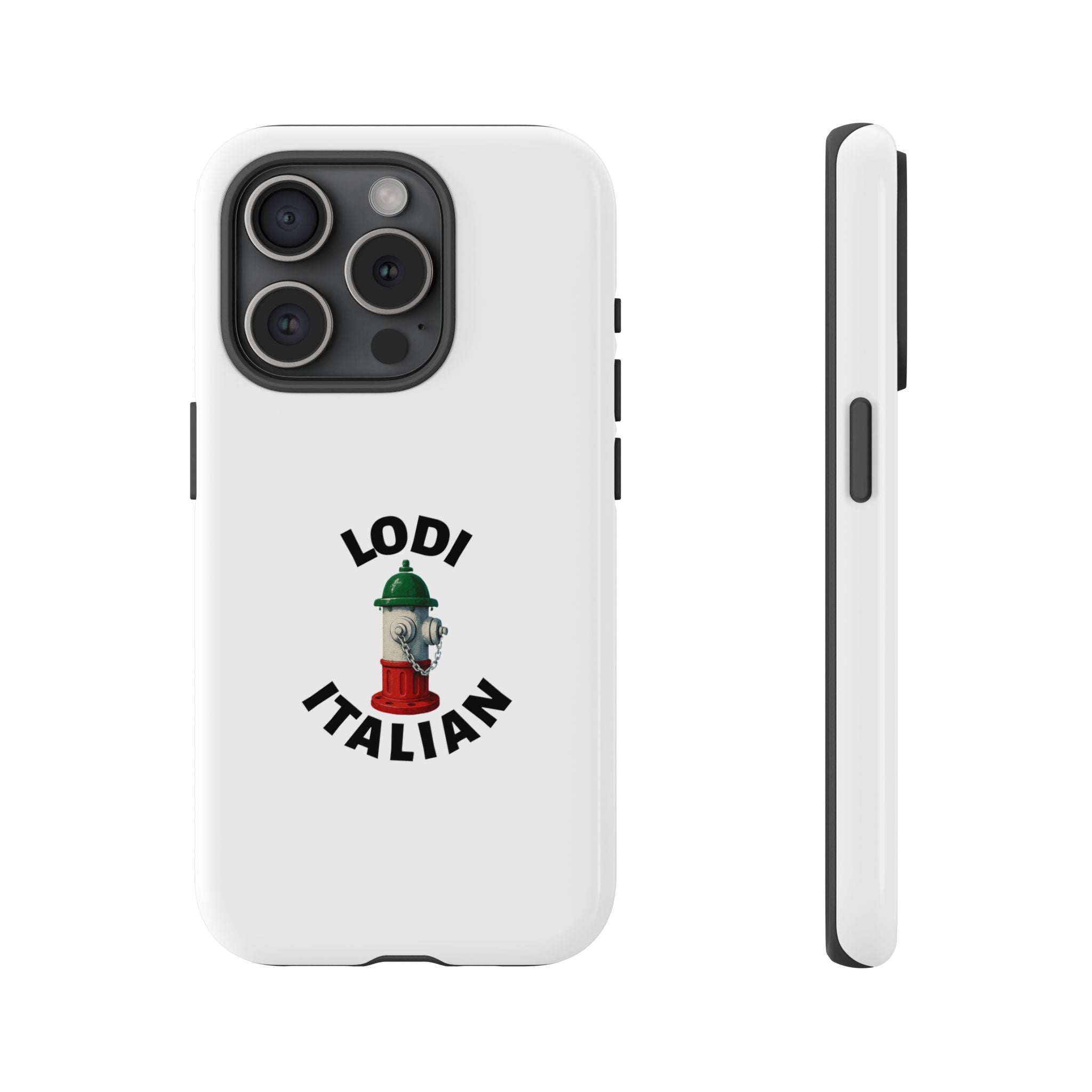 Lodi Italian White Phone Case, Urban Style Phone Cover, Tough Smartphone Case, Gift for Italian Heritage, Fun Streetwear Accessories