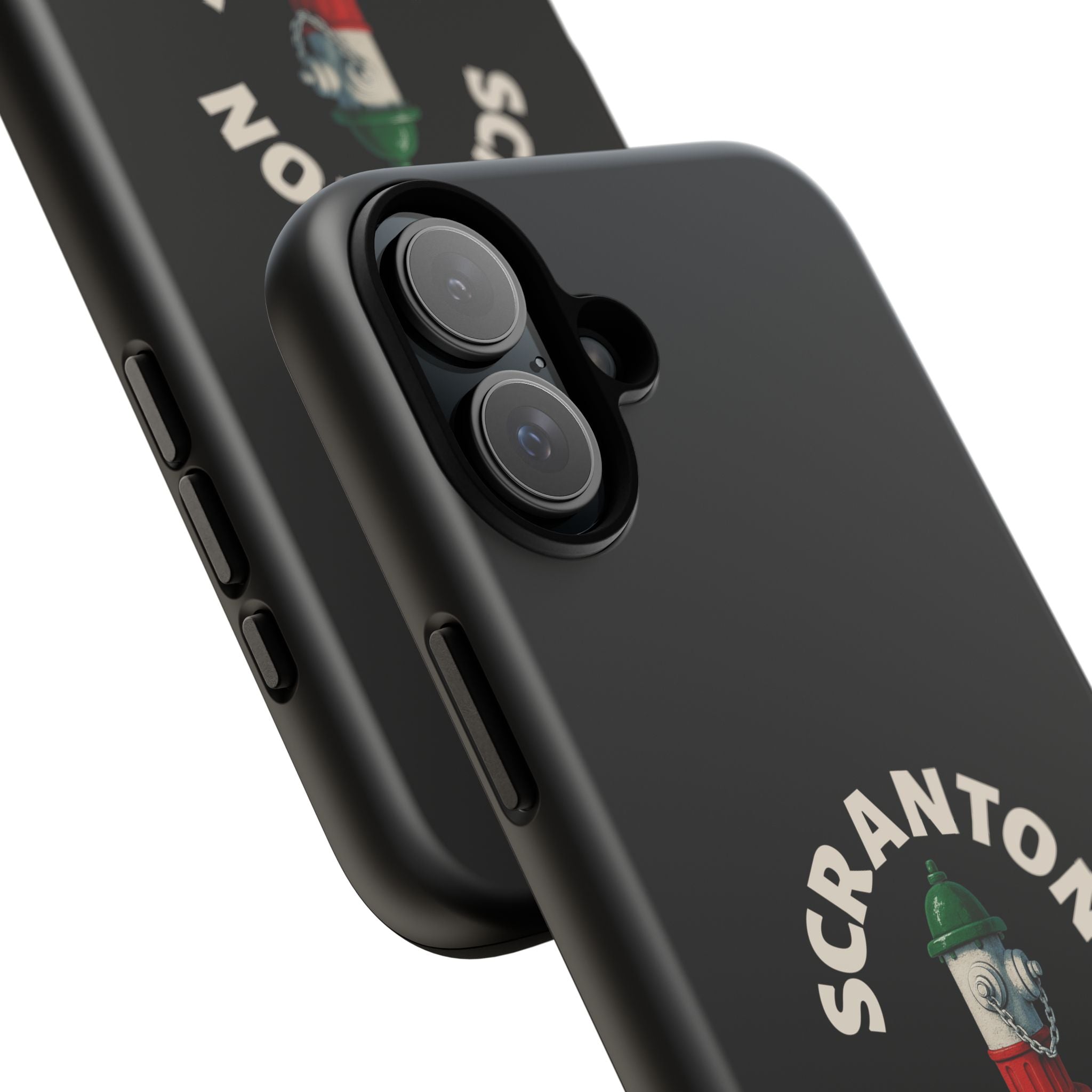 Scranton Italian Black Phone Case, Tough Cases for iPhone, Gift for Italians, Stylish Phone Cover, Unique Phone Accessory