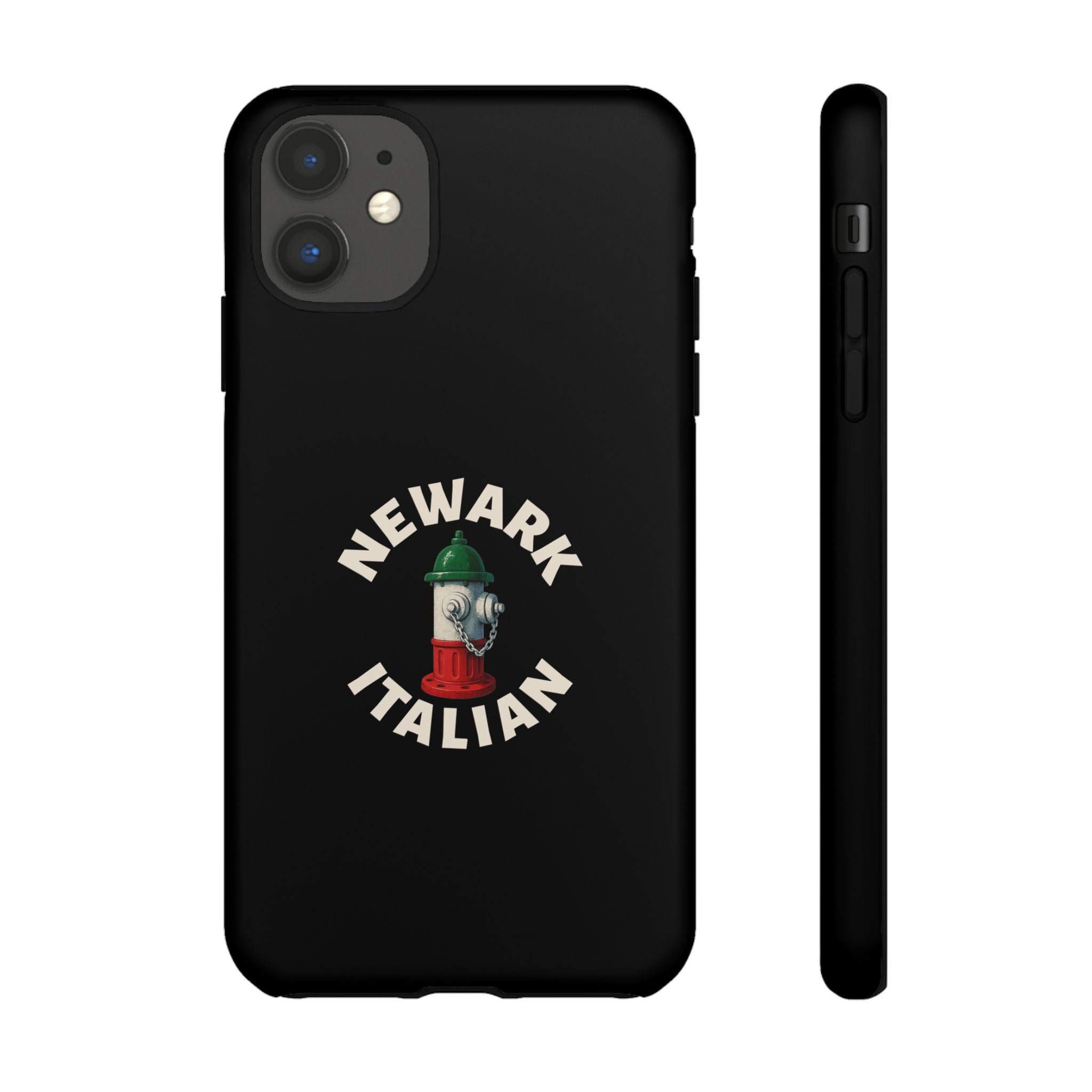 Newark Italian Black Phone Case, Tough Cases for iPhone, Gift for Italians, Stylish Phone Cover, Unique Phone Accessory