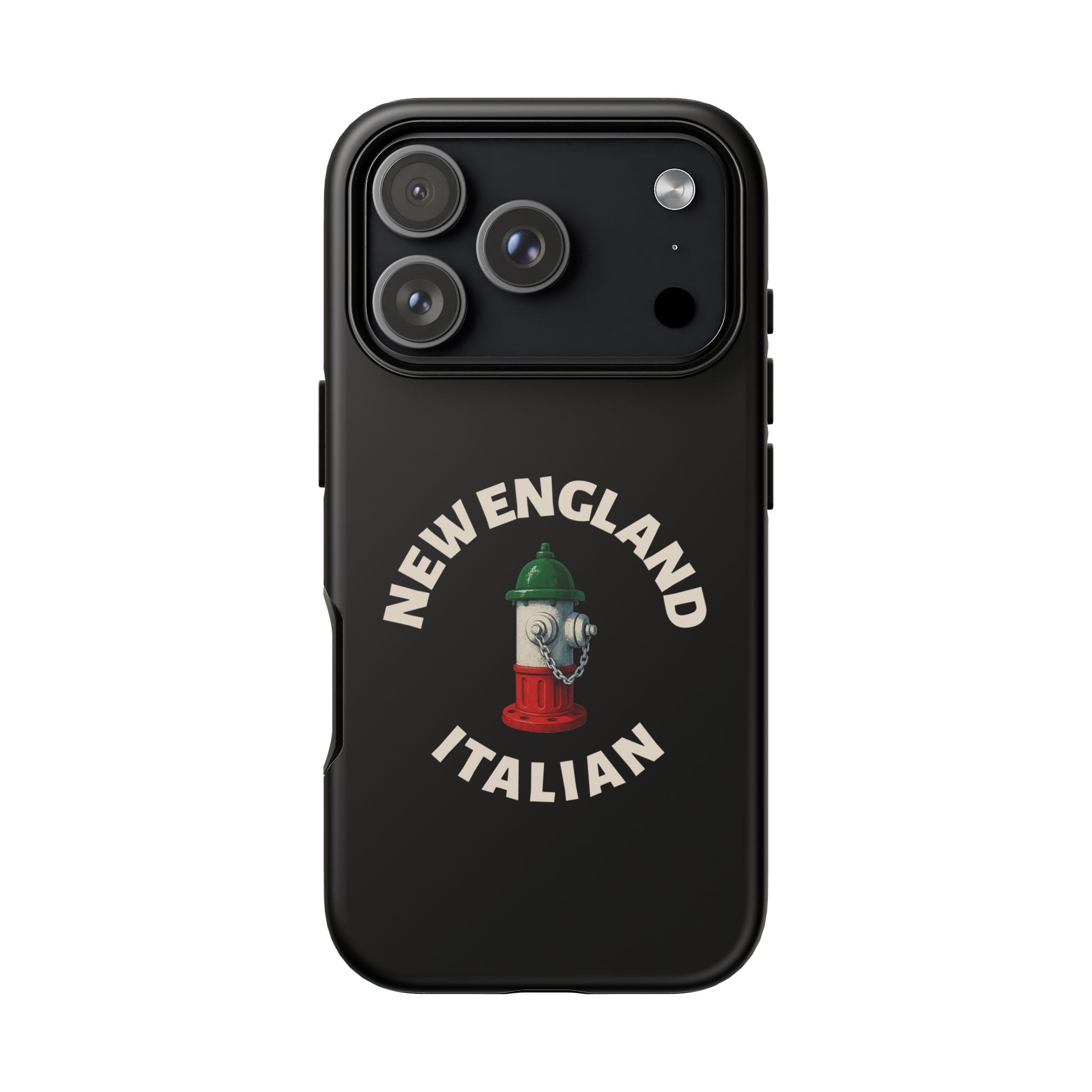 New England Italian Black Phone Case, Tough Cases for iPhone, Gift for Italians, Stylish Phone Cover, Unique Phone Accessory