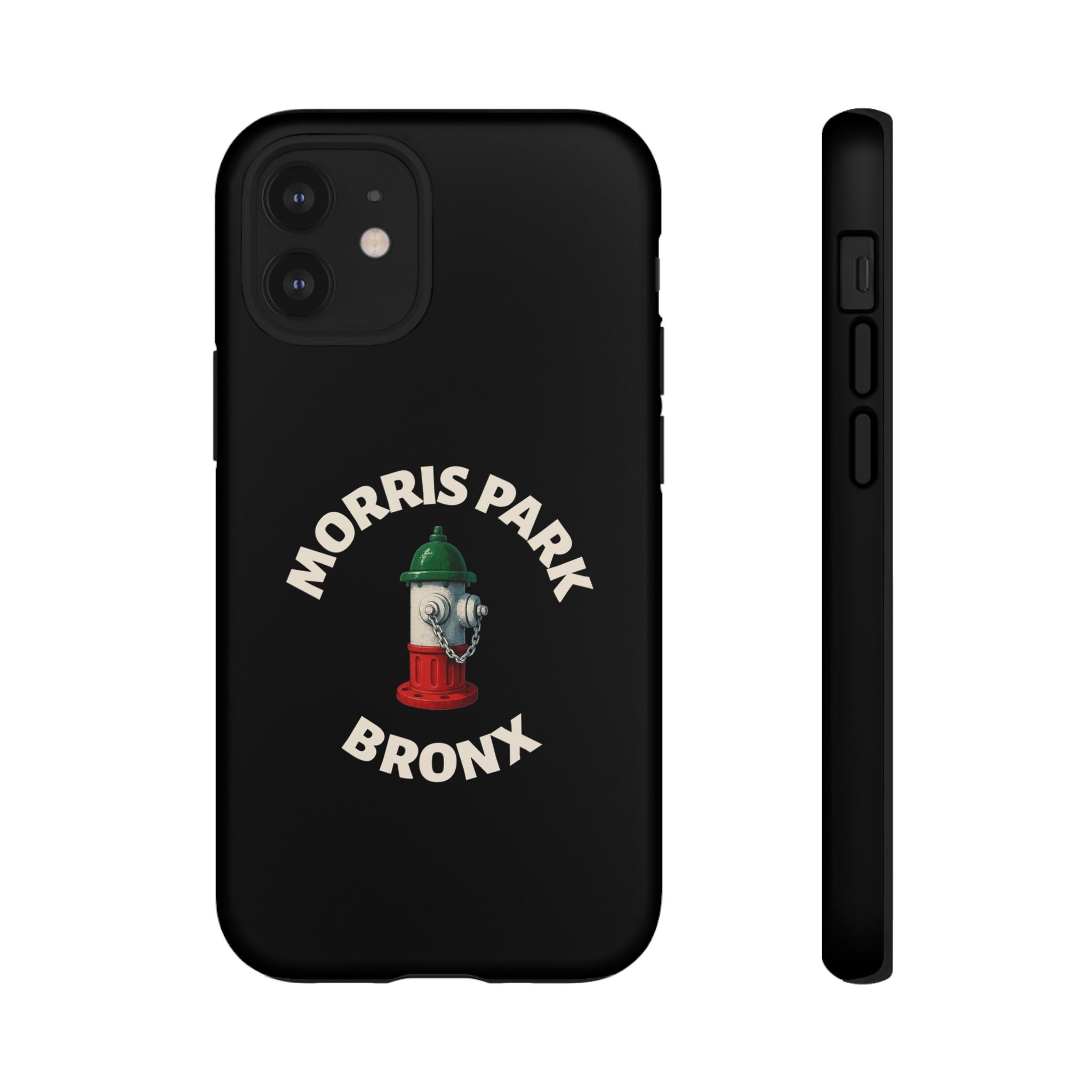 Morris Park Bronx Black Phone Case, Tough Cases for iPhone, Gift for Italians, Stylish Phone Cover, Unique Phone Accessory