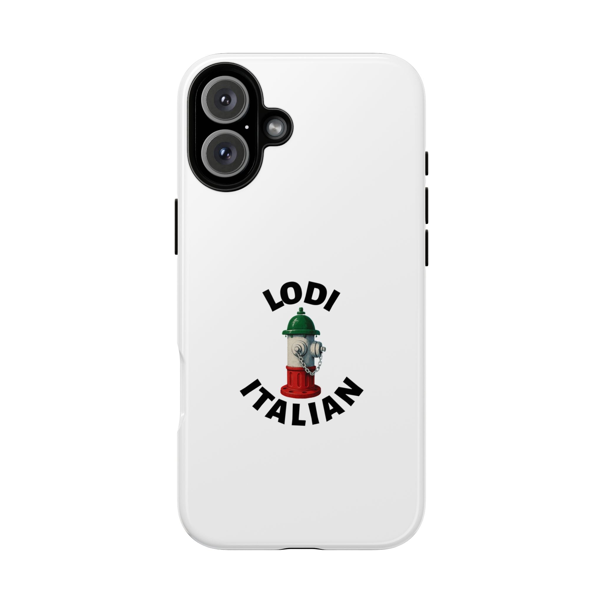 Lodi Italian White Phone Case, Urban Style Phone Cover, Tough Smartphone Case, Gift for Italian Heritage, Fun Streetwear Accessories