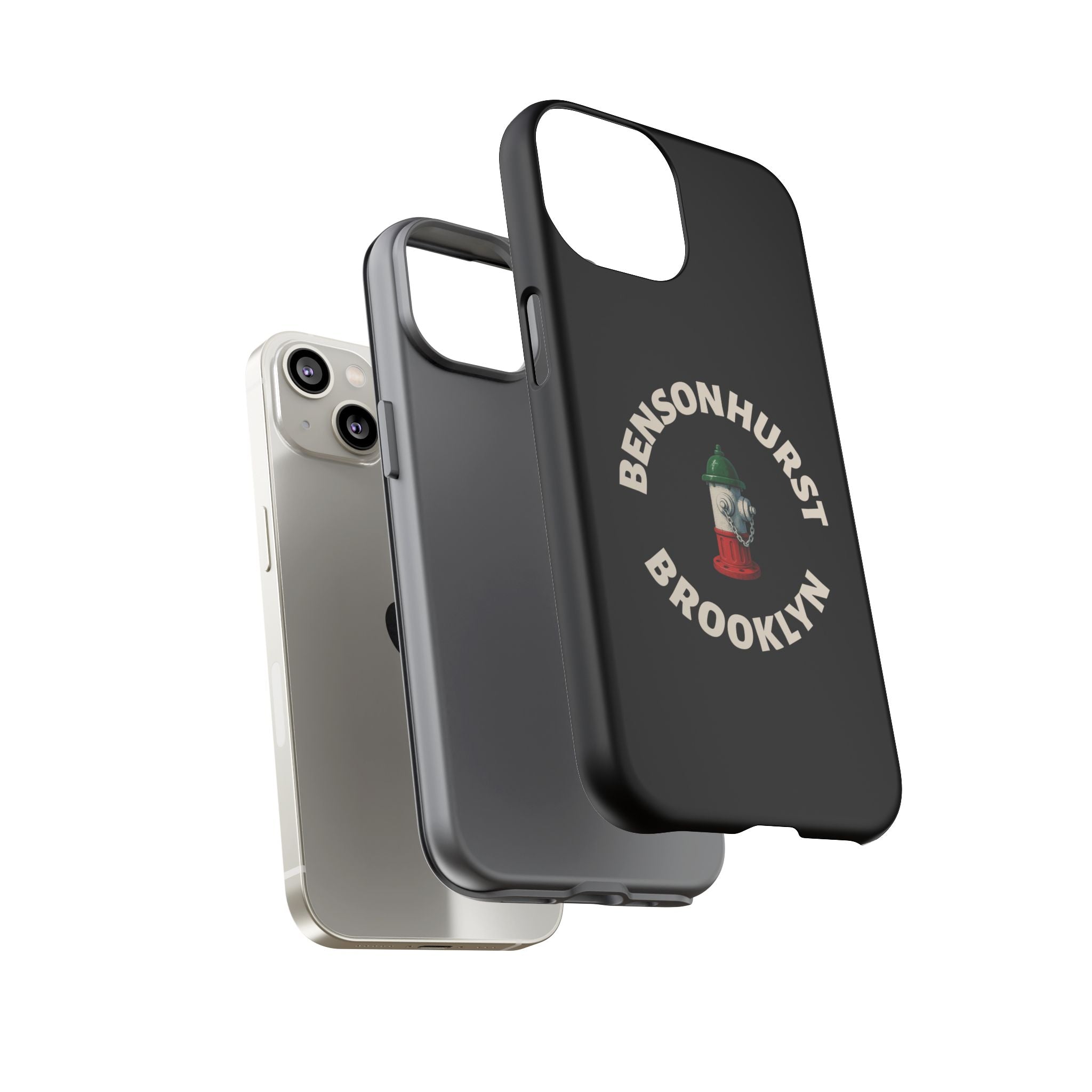 Bensonhurst Brooklyn Black Phone Case, Tough Cases for iPhone, Gift for Italians, Stylish Phone Cover, Unique Phone Accessory