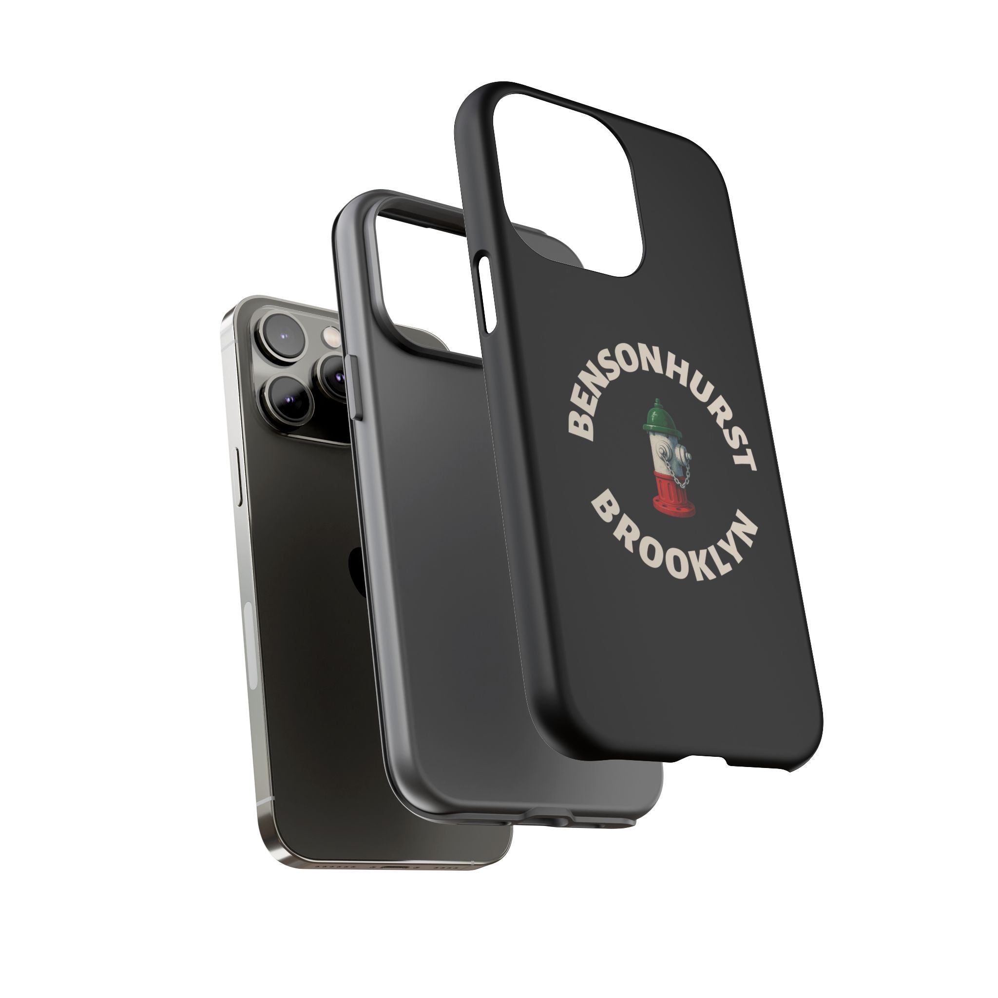 Bensonhurst Brooklyn Black Phone Case, Tough Cases for iPhone, Gift for Italians, Stylish Phone Cover, Unique Phone Accessory