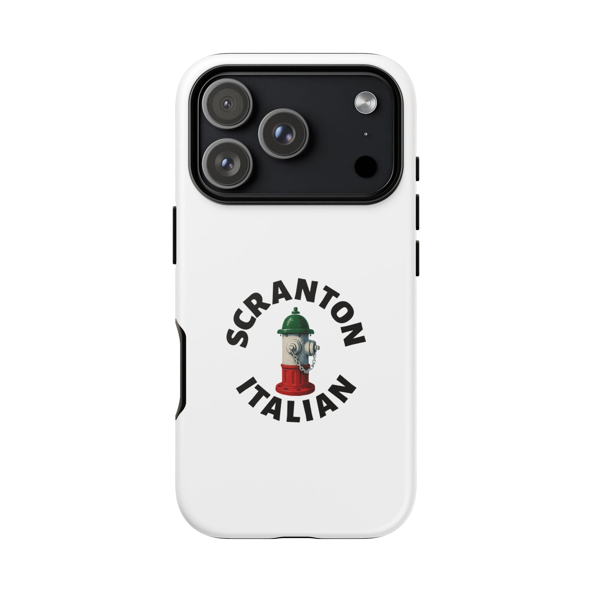 Scranton Italian White Phone Case, Urban Style Phone Cover, Tough Smartphone Case, Gift for Italian Heritage, Fun Streetwear Accessories
