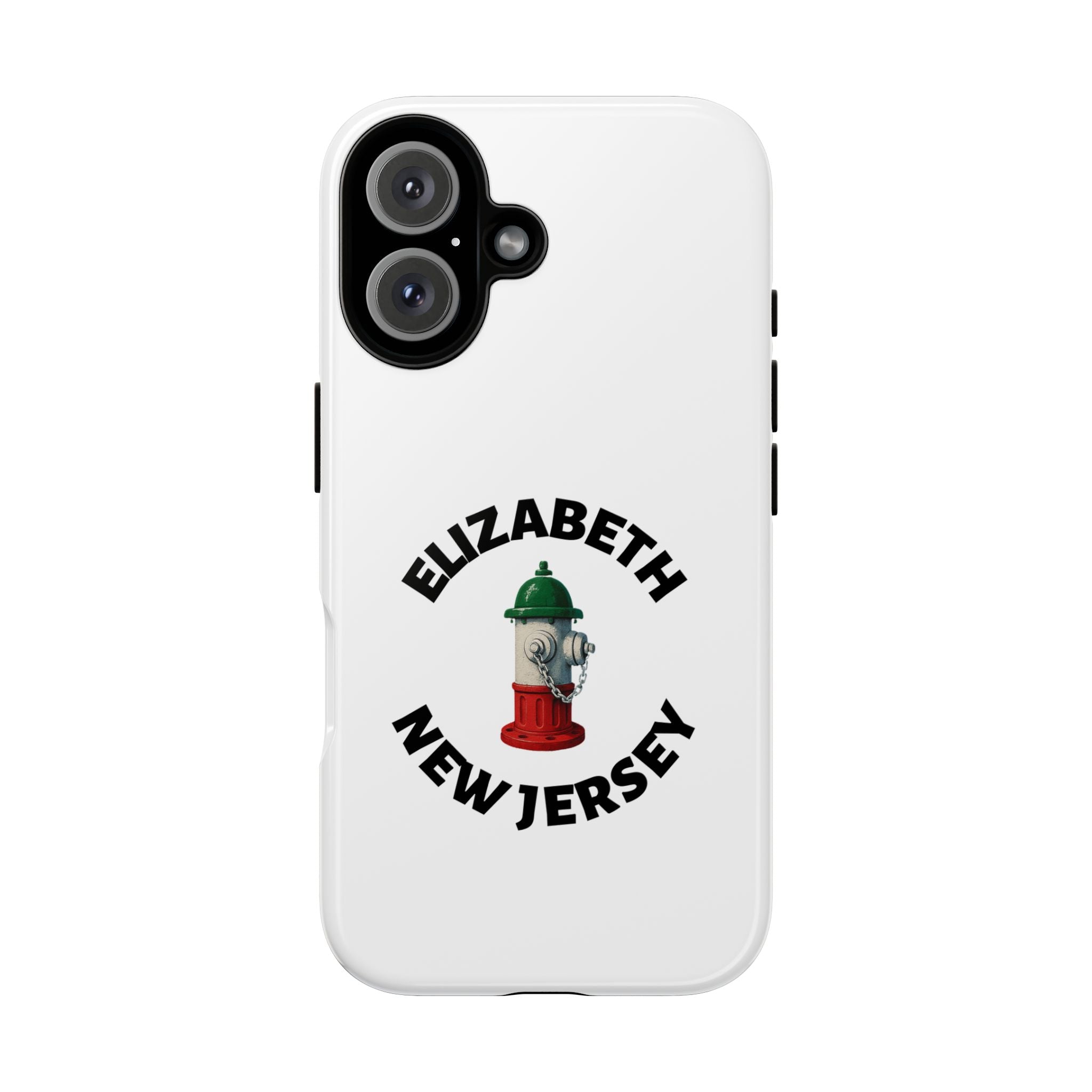 Elizabeth New Jersey White Phone Case, Urban Style Phone Cover, Tough Smartphone Case, Gift for Italian Heritage, Fun Streetwear Accessories