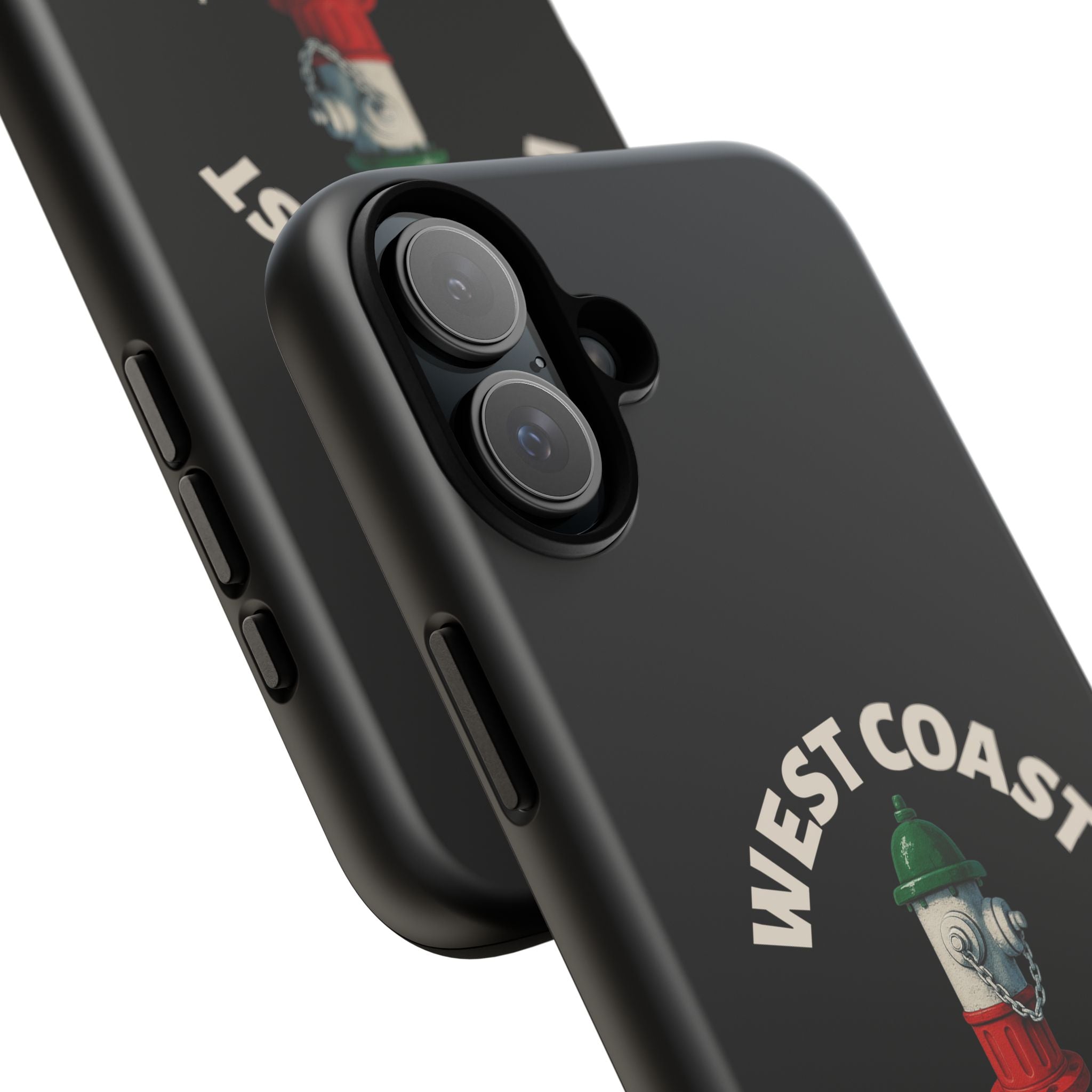 West Coast Italian Black Phone Case, Tough Cases for iPhone, Gift for Italians, Stylish Phone Cover, Unique Phone Accessory