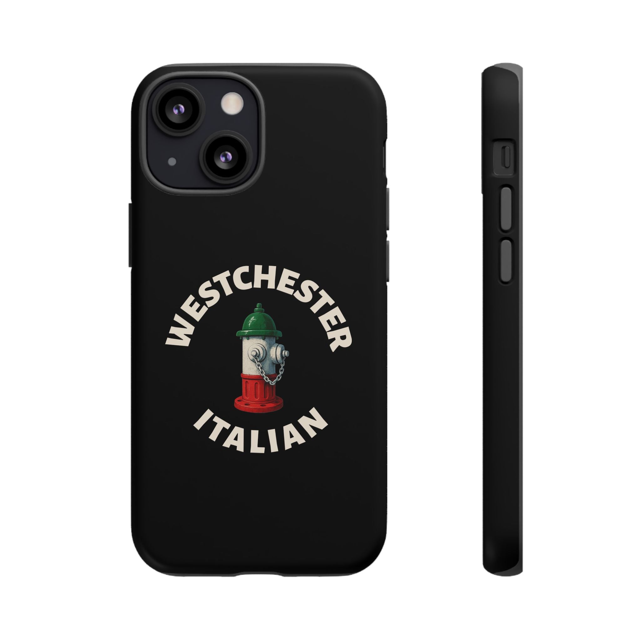 Westchester Italian Black Phone Case, Tough Cases for iPhone, Gift for Italians, Stylish Phone Cover, Unique Phone Accessory