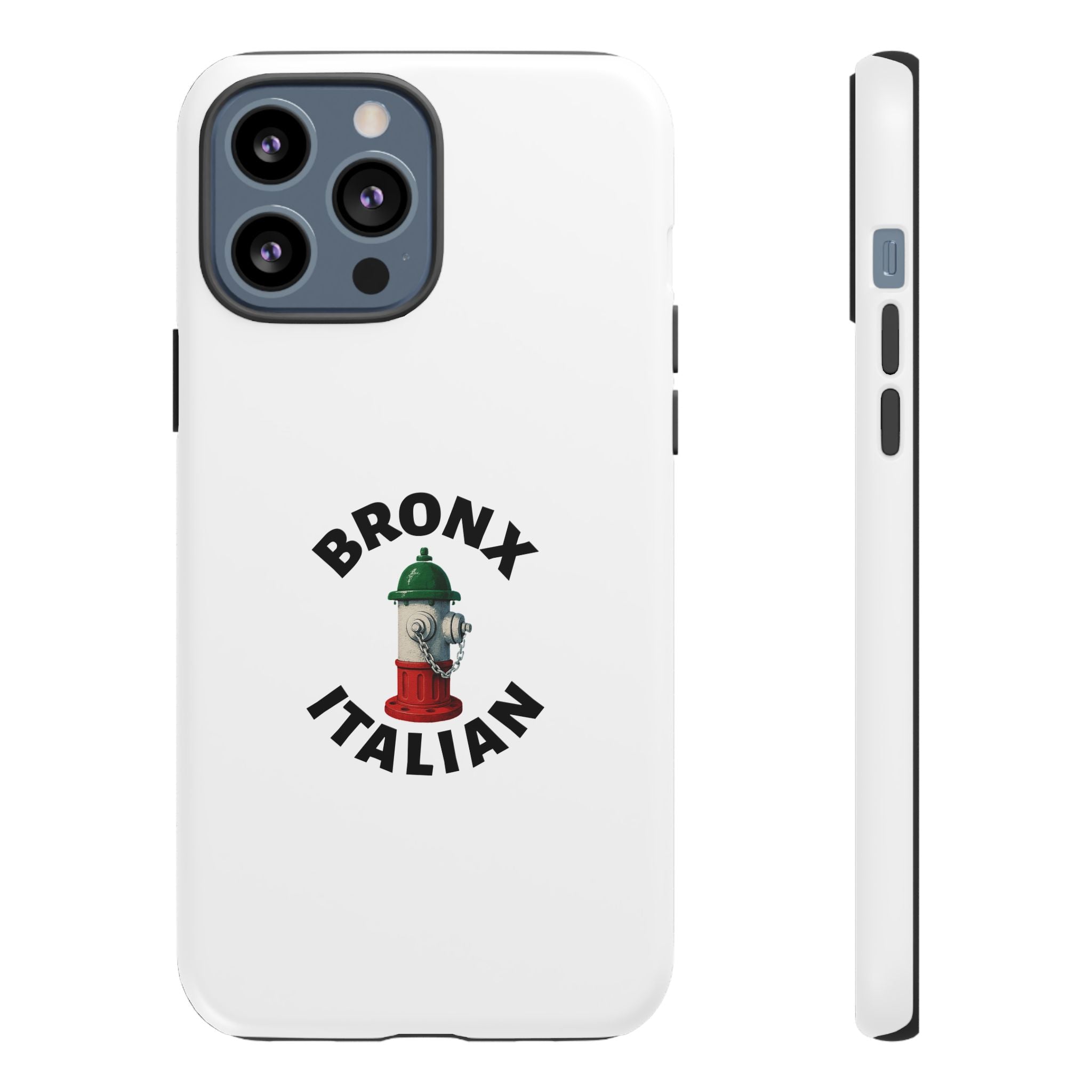 Bronx Italian White Phone Case, Urban Style Phone Cover, Tough Smartphone Case, Gift for Italian Heritage, Fun Streetwear Accessories
