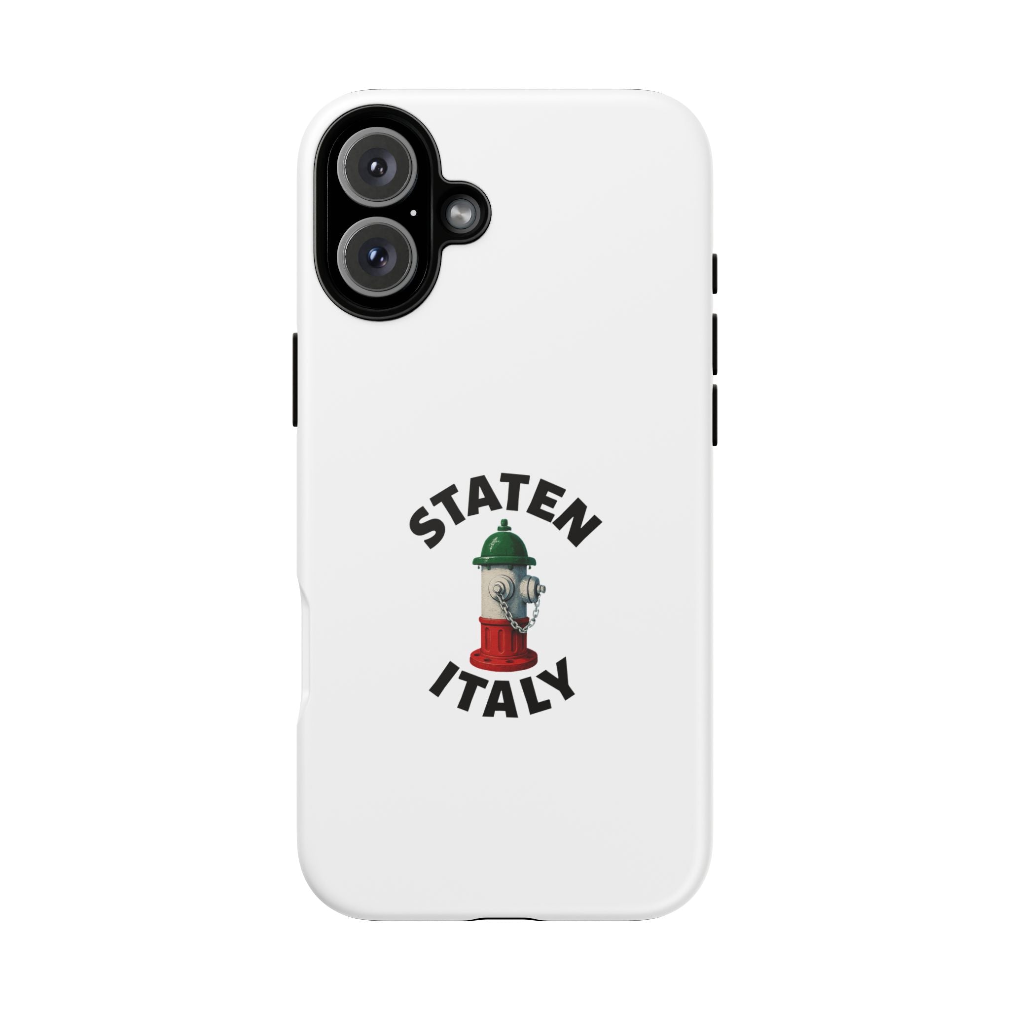 Staten Italy White Phone Case, Urban Style Phone Cover, Tough Smartphone Case, Gift for Italian Heritage, Fun Streetwear Accessories