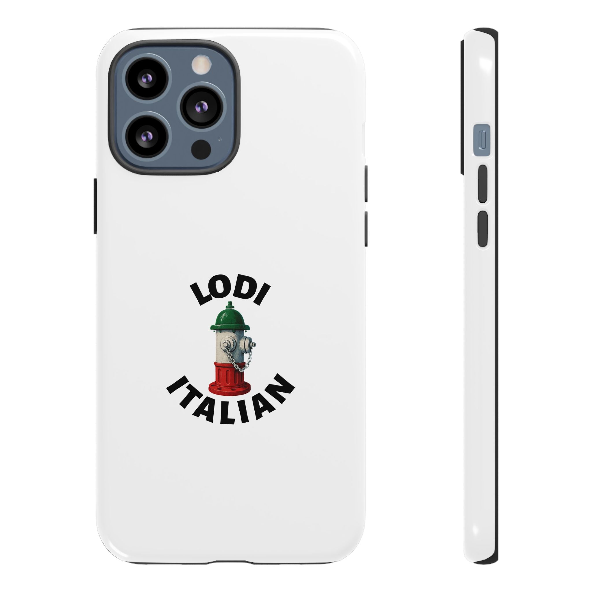 Lodi Italian White Phone Case, Urban Style Phone Cover, Tough Smartphone Case, Gift for Italian Heritage, Fun Streetwear Accessories