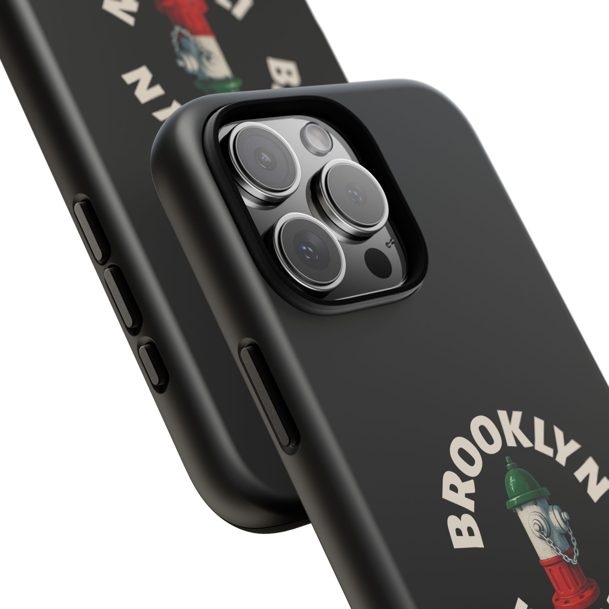 Brooklyn Italian Black Phone Case, Tough Cases for iPhone, Gift for Italians, Stylish Phone Cover, Unique Phone Accessory