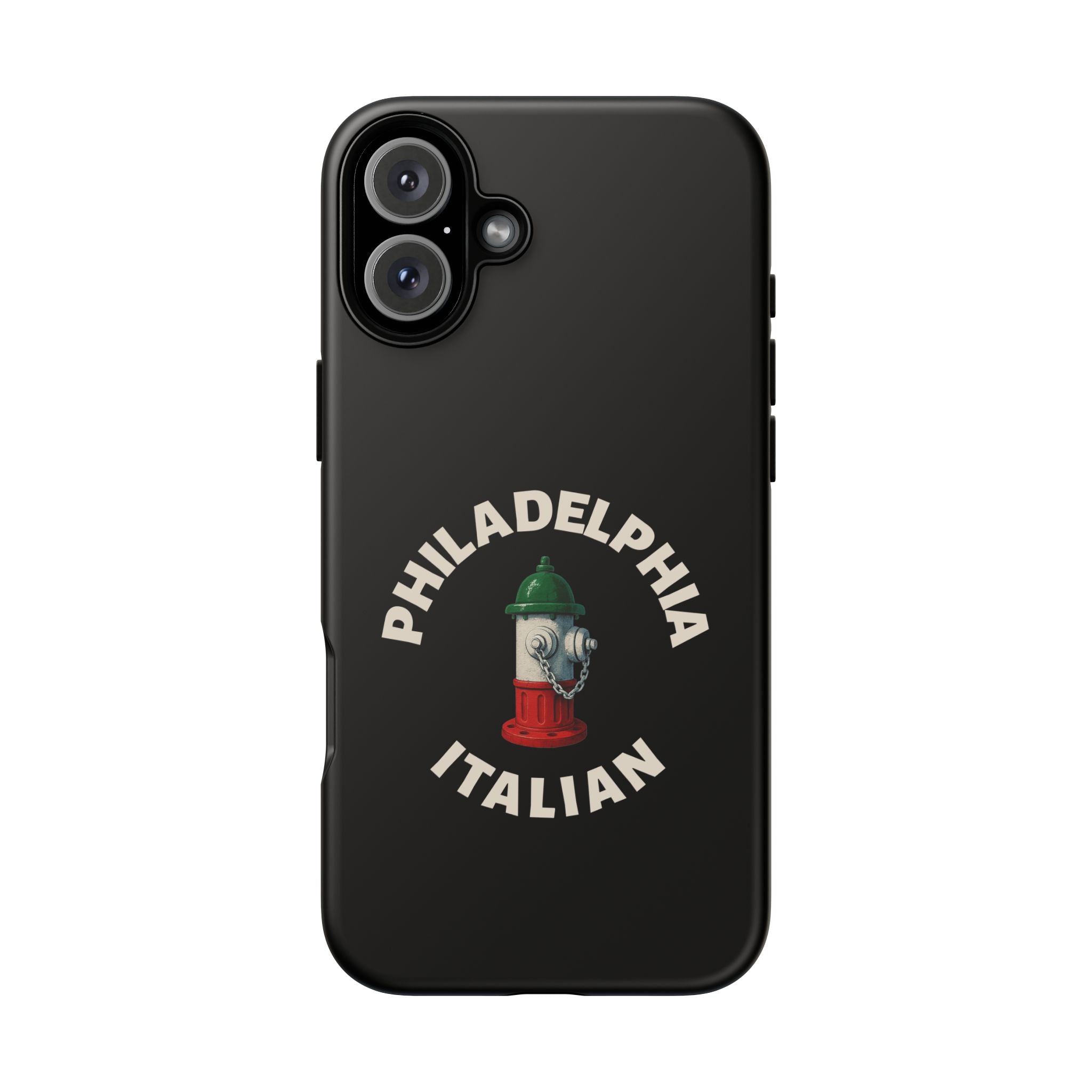 Philadelphia Italian Black Phone Case, Tough Cases for iPhone, Gift for Italians, Stylish Phone Cover, Unique Phone Accessory