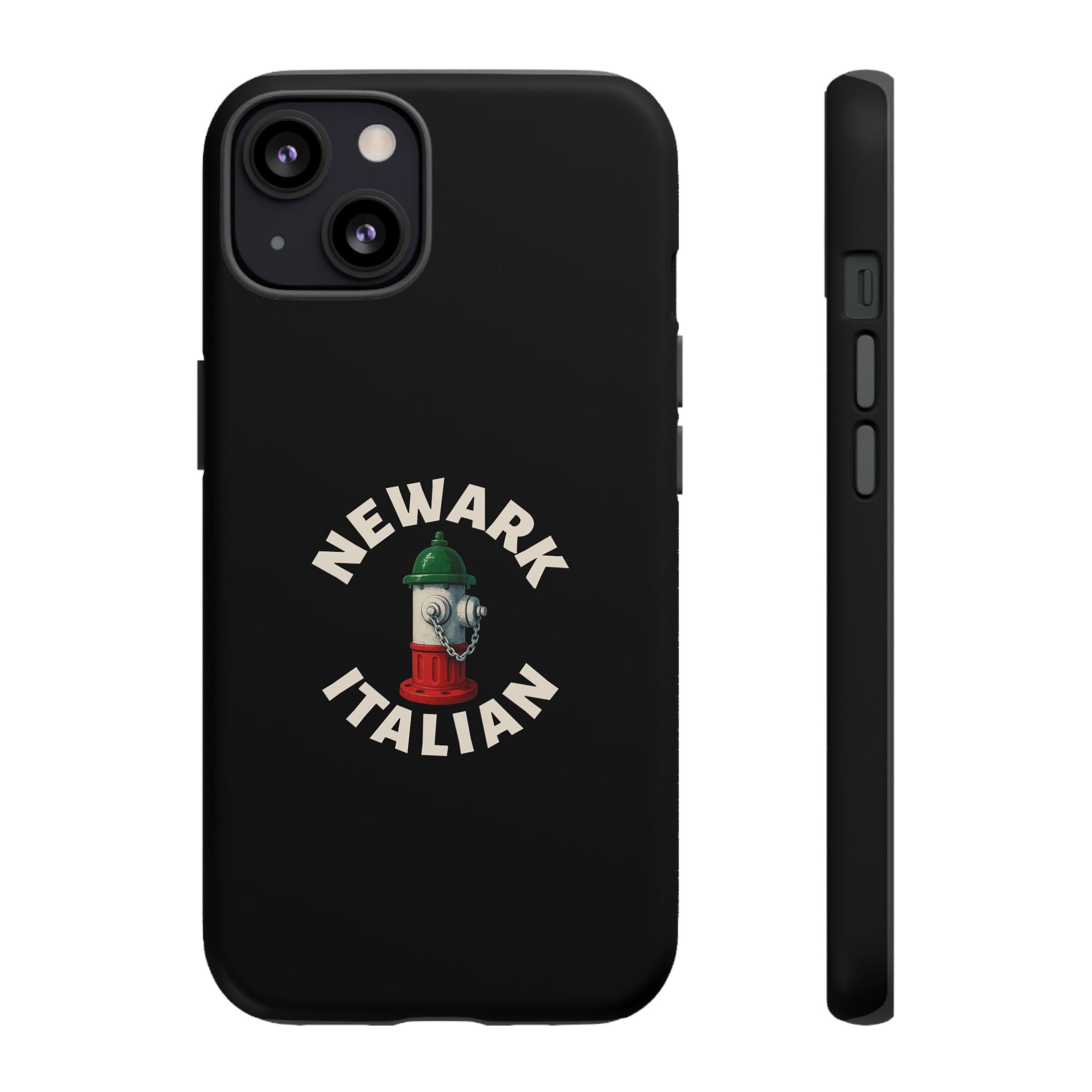 Newark Italian Black Phone Case, Tough Cases for iPhone, Gift for Italians, Stylish Phone Cover, Unique Phone Accessory
