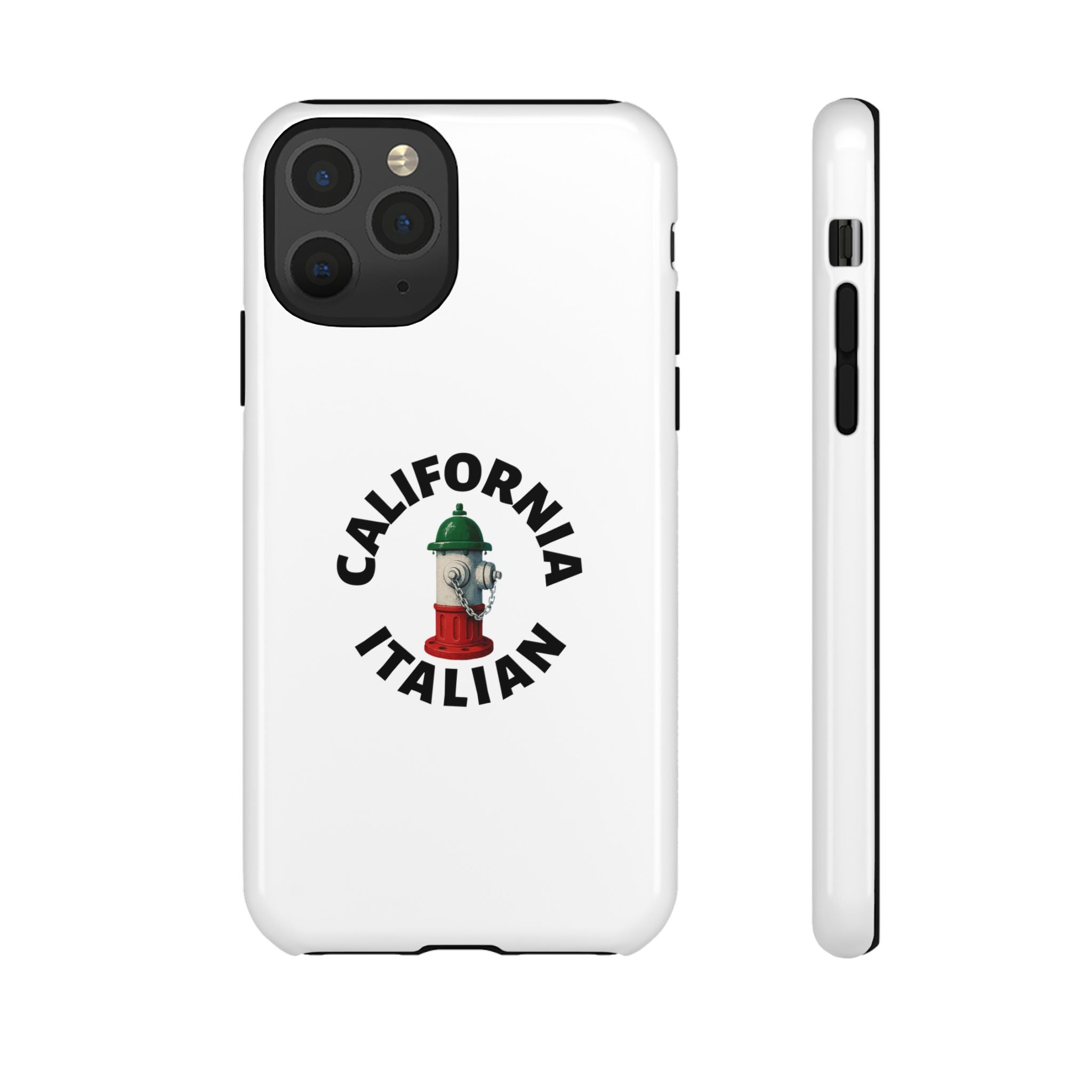California Italian White Phone Case, Urban Style Phone Cover, Tough Smartphone Case, Gift for Italian Heritage, Fun Streetwear Accessories