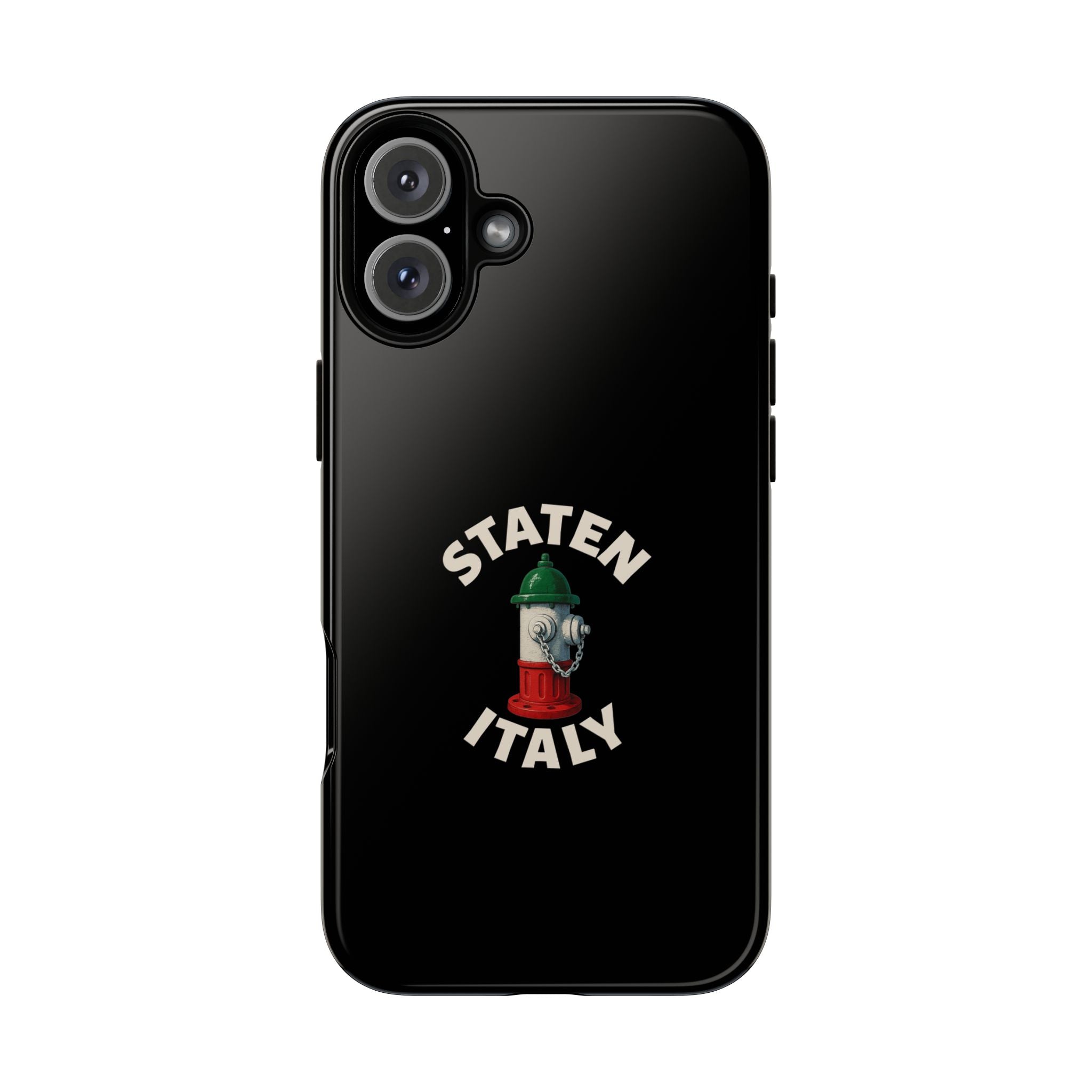 Staten Italy Black Phone Case, Tough Cases for iPhone, Gift for Italians, Stylish Phone Cover, Unique Phone Accessory