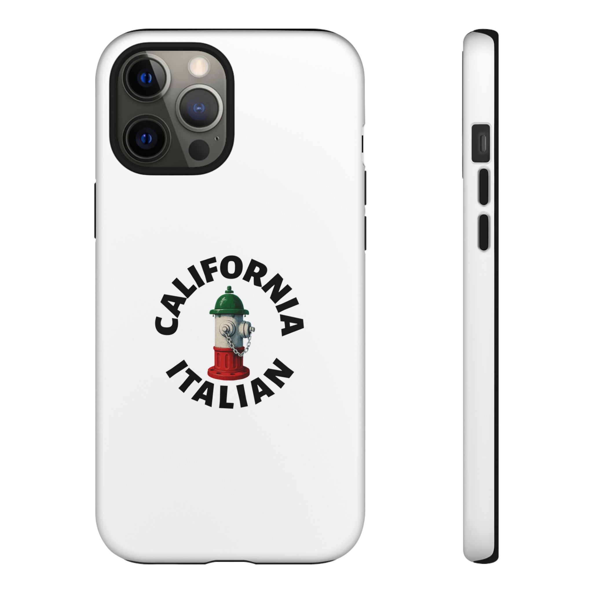 California Italian White Phone Case, Urban Style Phone Cover, Tough Smartphone Case, Gift for Italian Heritage, Fun Streetwear Accessories