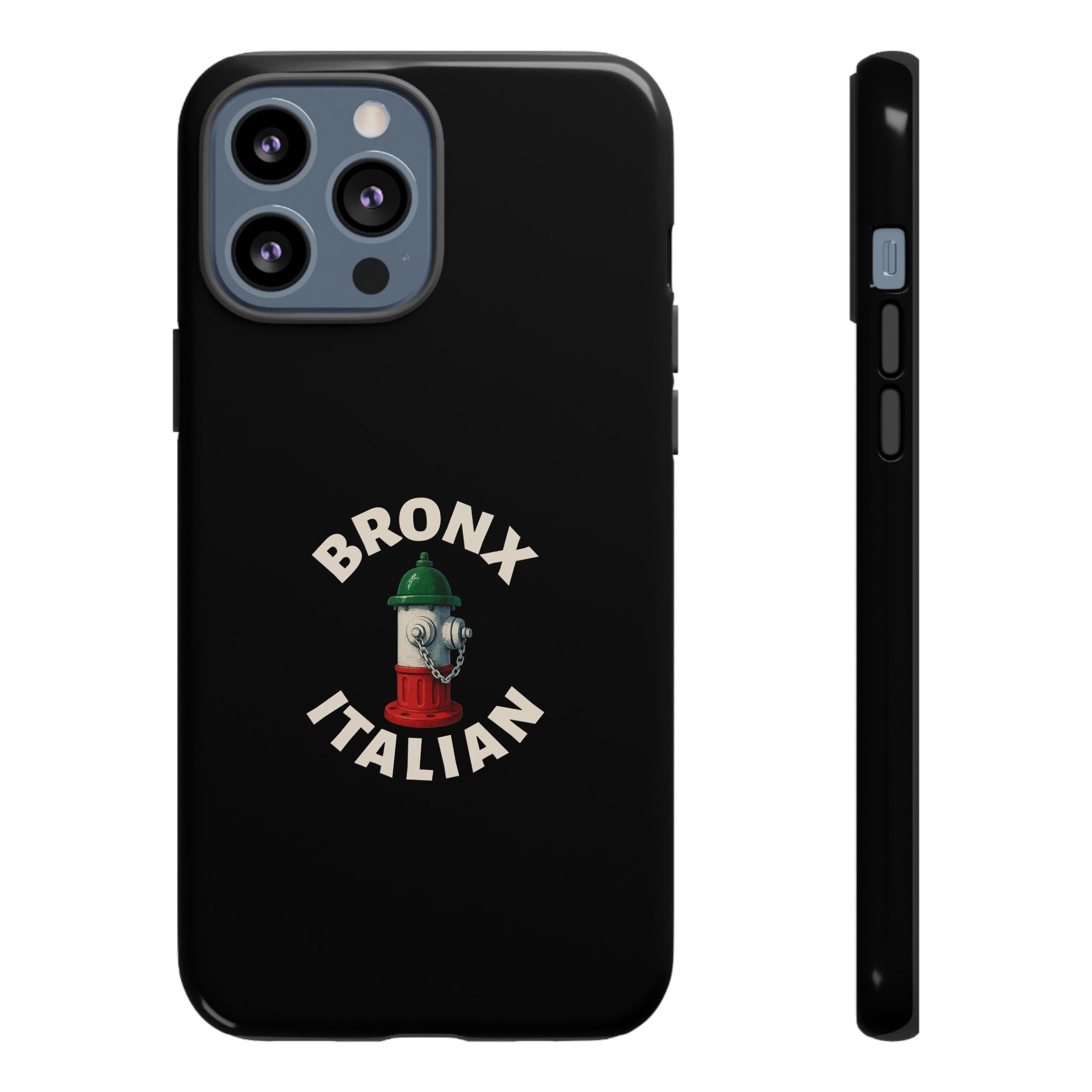 Bronx Italian Black Phone Case, Tough Cases for iPhone, Gift for Italians, Stylish Phone Cover, Unique Phone Accessory