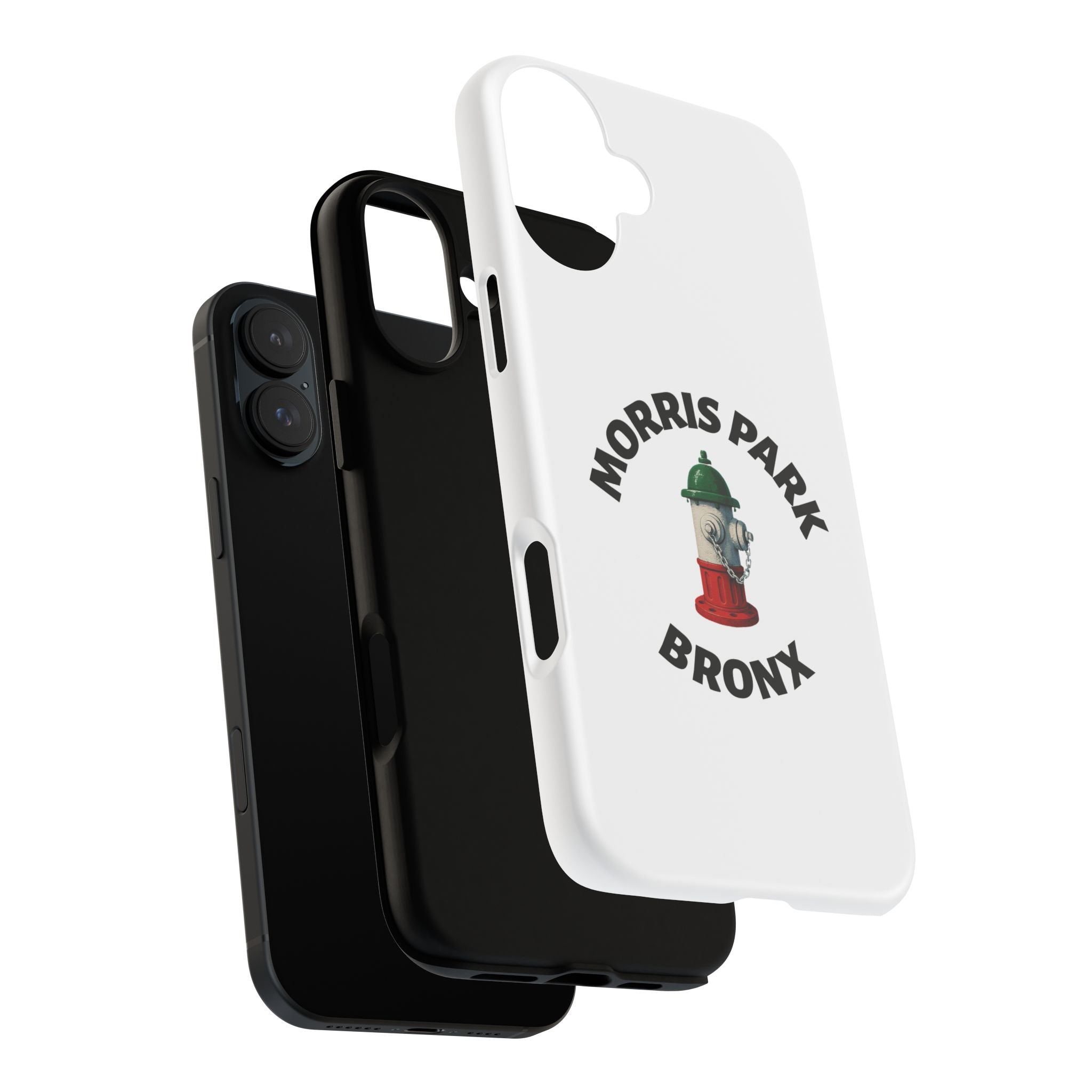 Morris Park Bronx White Phone Case, Urban Style Phone Cover, Tough Smartphone Case, Gift for Italian Heritage, Fun Streetwear Accessories