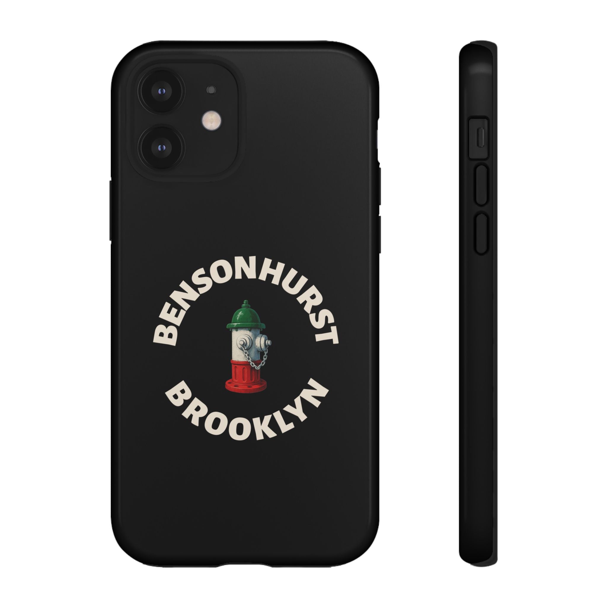 Bensonhurst Brooklyn Black Phone Case, Tough Cases for iPhone, Gift for Italians, Stylish Phone Cover, Unique Phone Accessory