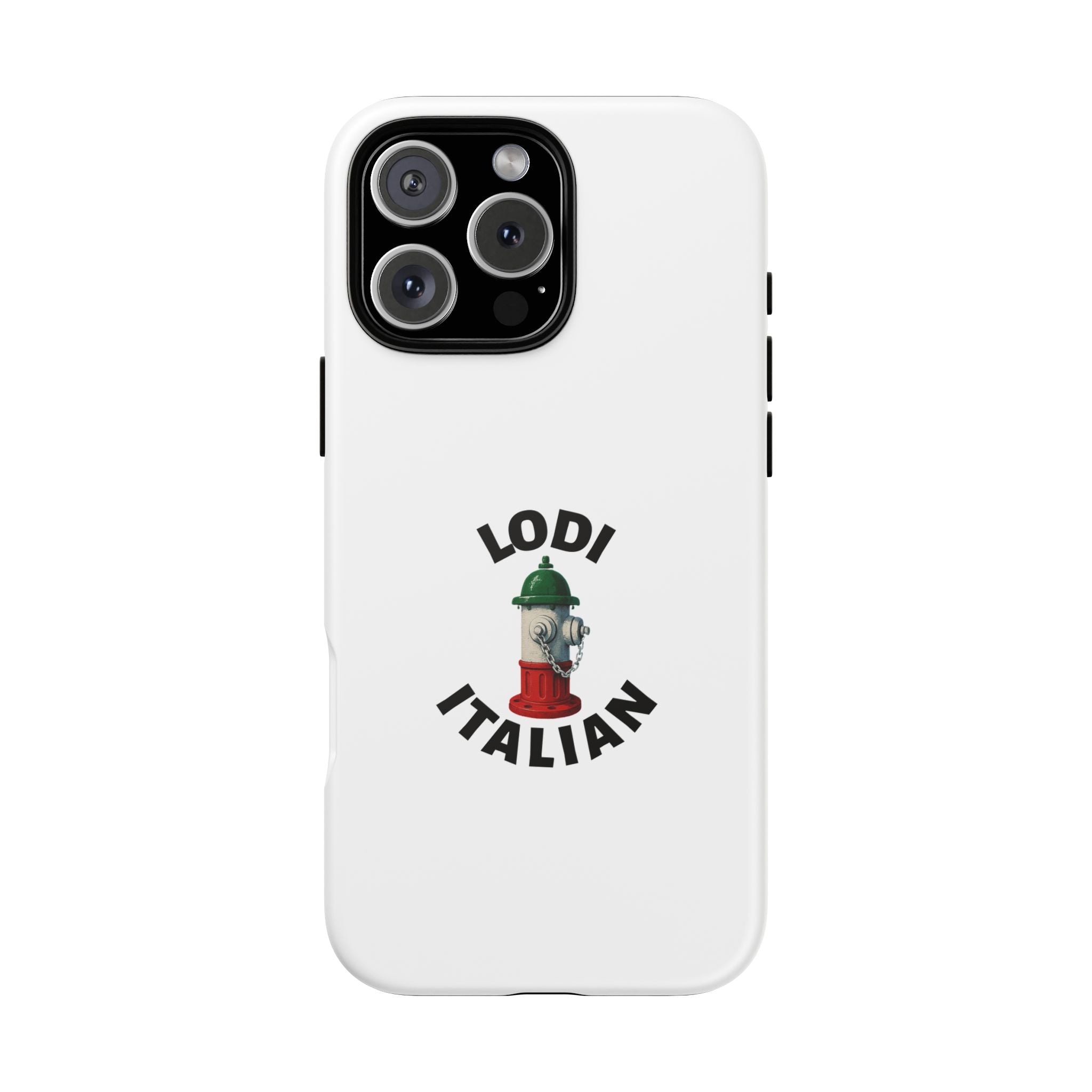 Lodi Italian White Phone Case, Urban Style Phone Cover, Tough Smartphone Case, Gift for Italian Heritage, Fun Streetwear Accessories