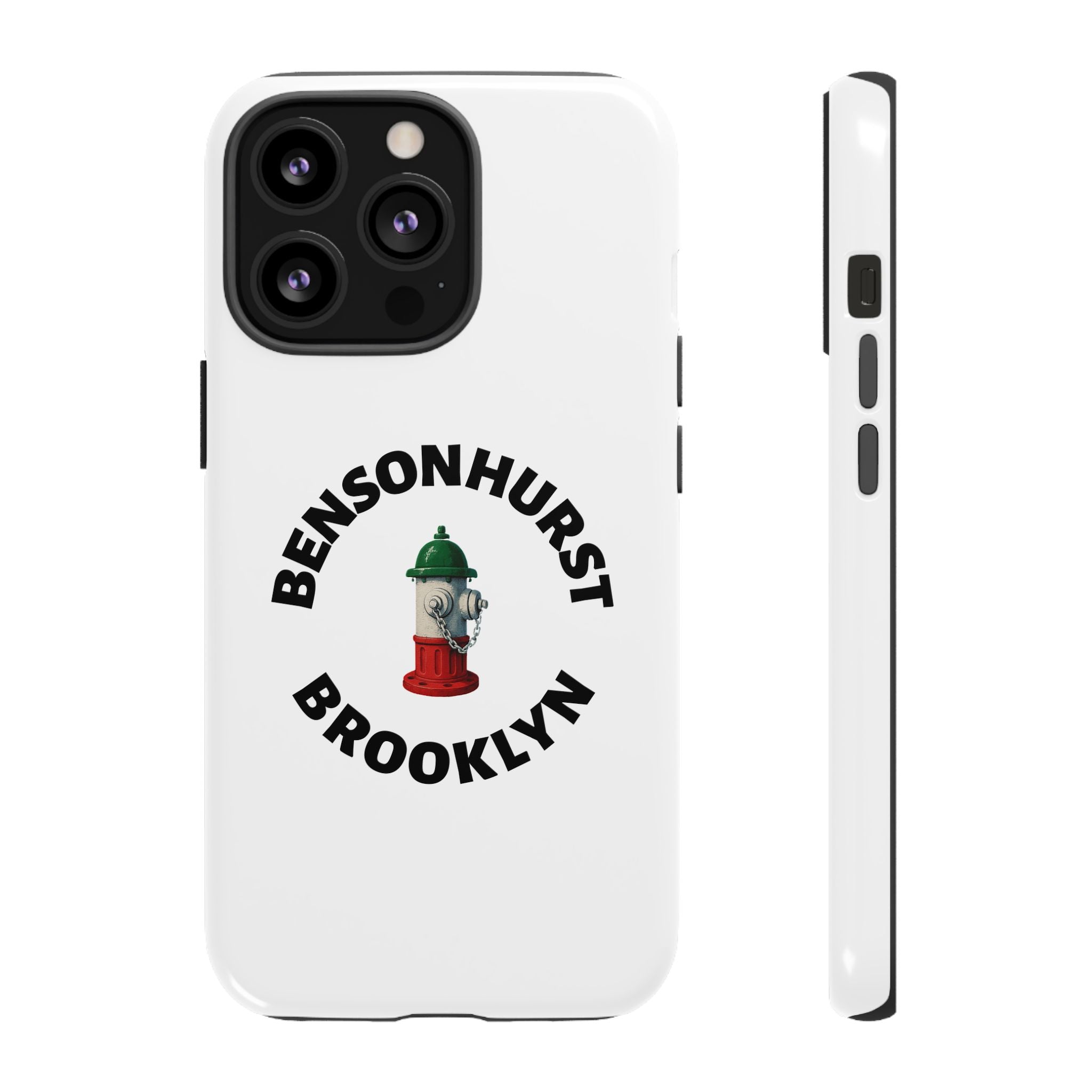 Bensonhurst Brooklyn White Phone Case, Urban Style Phone Cover, Tough Smartphone Case, Gift for Italian Heritage, Fun Streetwear Accessories