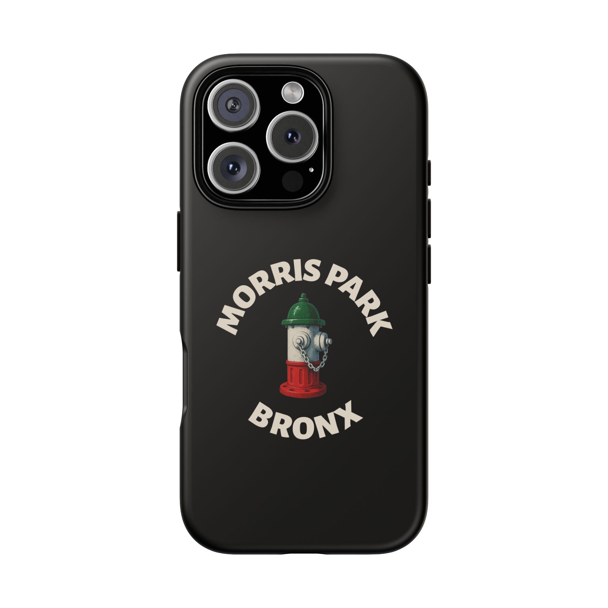 Morris Park Bronx Black Phone Case, Tough Cases for iPhone, Gift for Italians, Stylish Phone Cover, Unique Phone Accessory