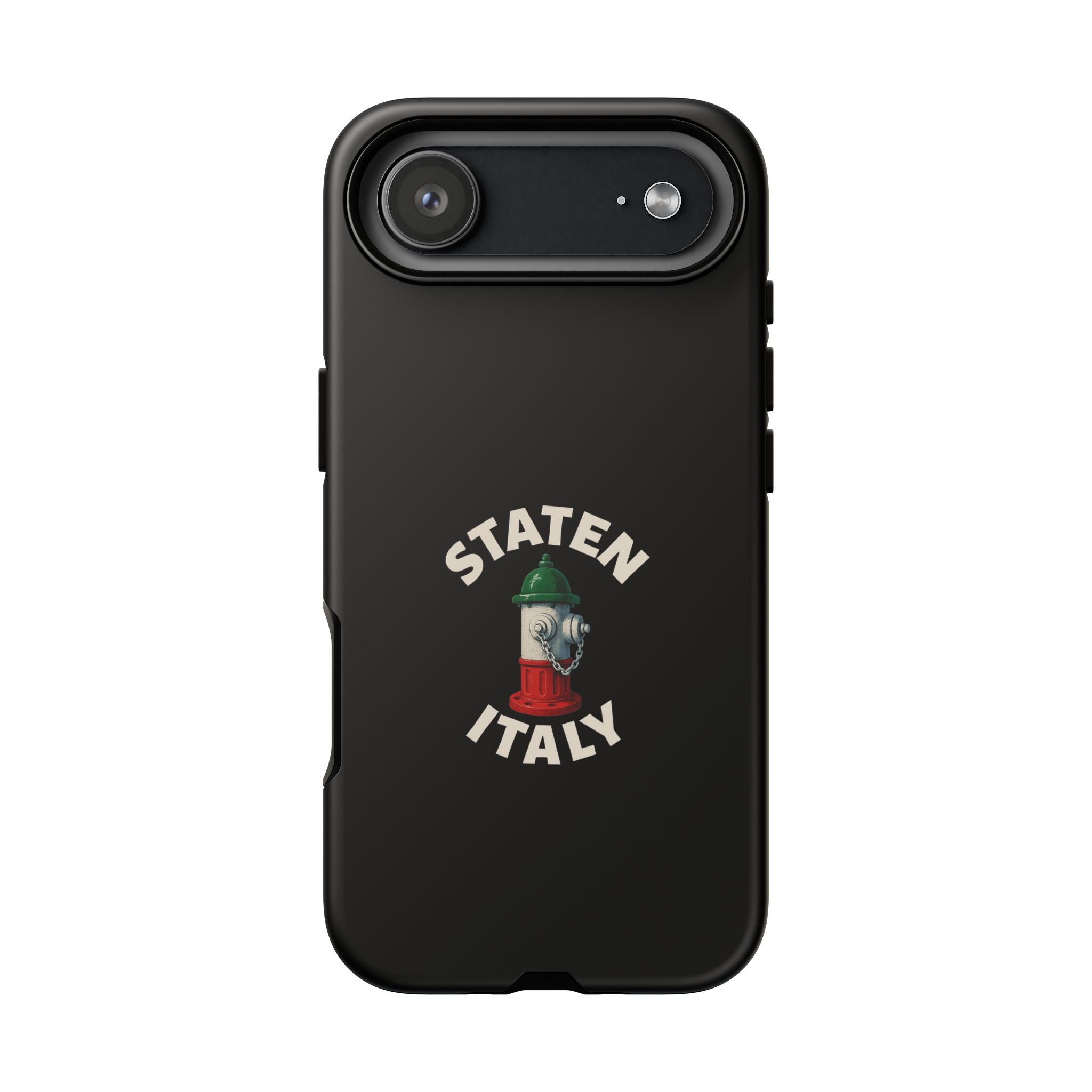 Staten Italy Black Phone Case, Tough Cases for iPhone, Gift for Italians, Stylish Phone Cover, Unique Phone Accessory