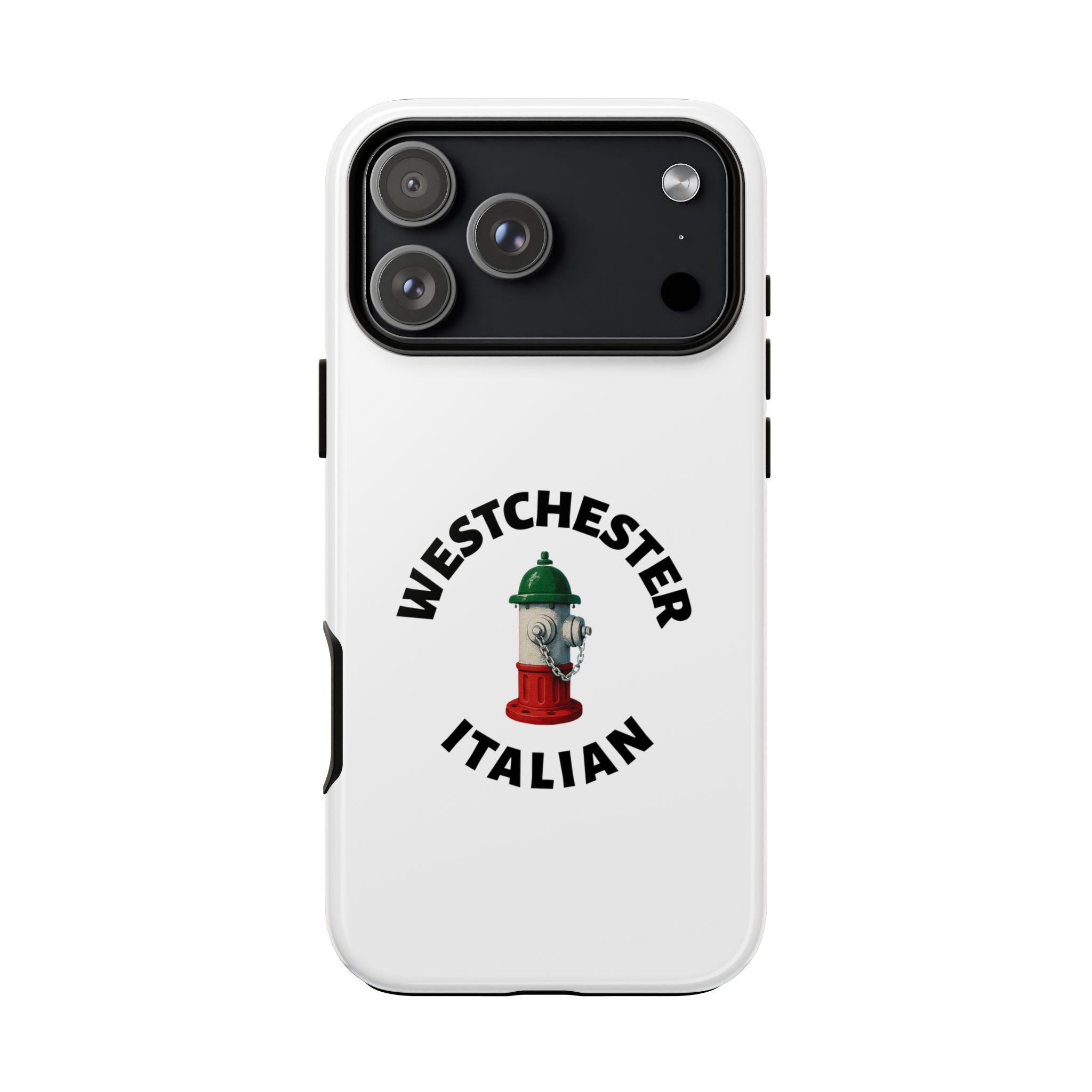 Westchester Italian White Phone Case, Urban Style Phone Cover, Tough Smartphone Case, Gift for Italian Heritage, Fun Streetwear Accessories