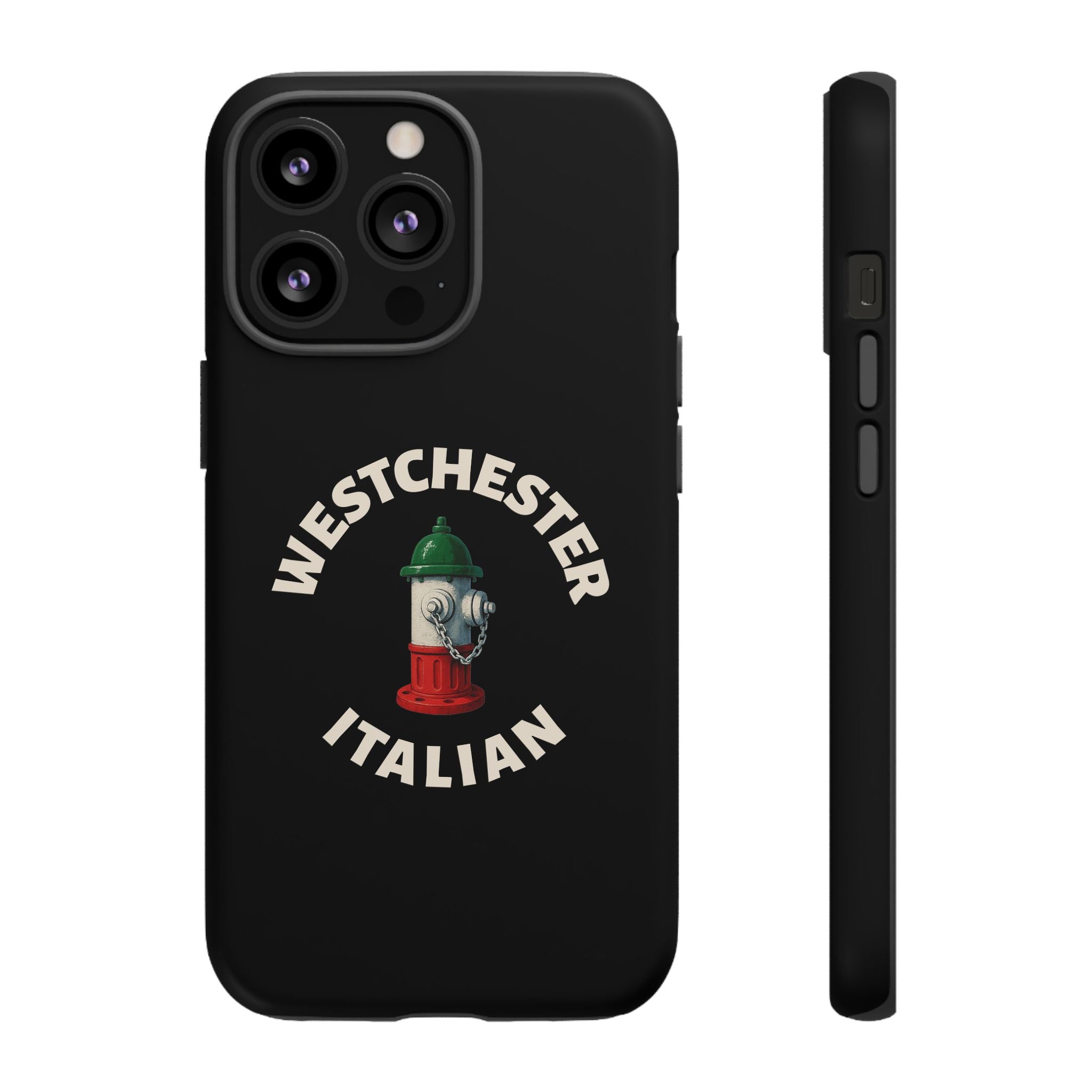 Westchester Italian Black Phone Case, Tough Cases for iPhone, Gift for Italians, Stylish Phone Cover, Unique Phone Accessory