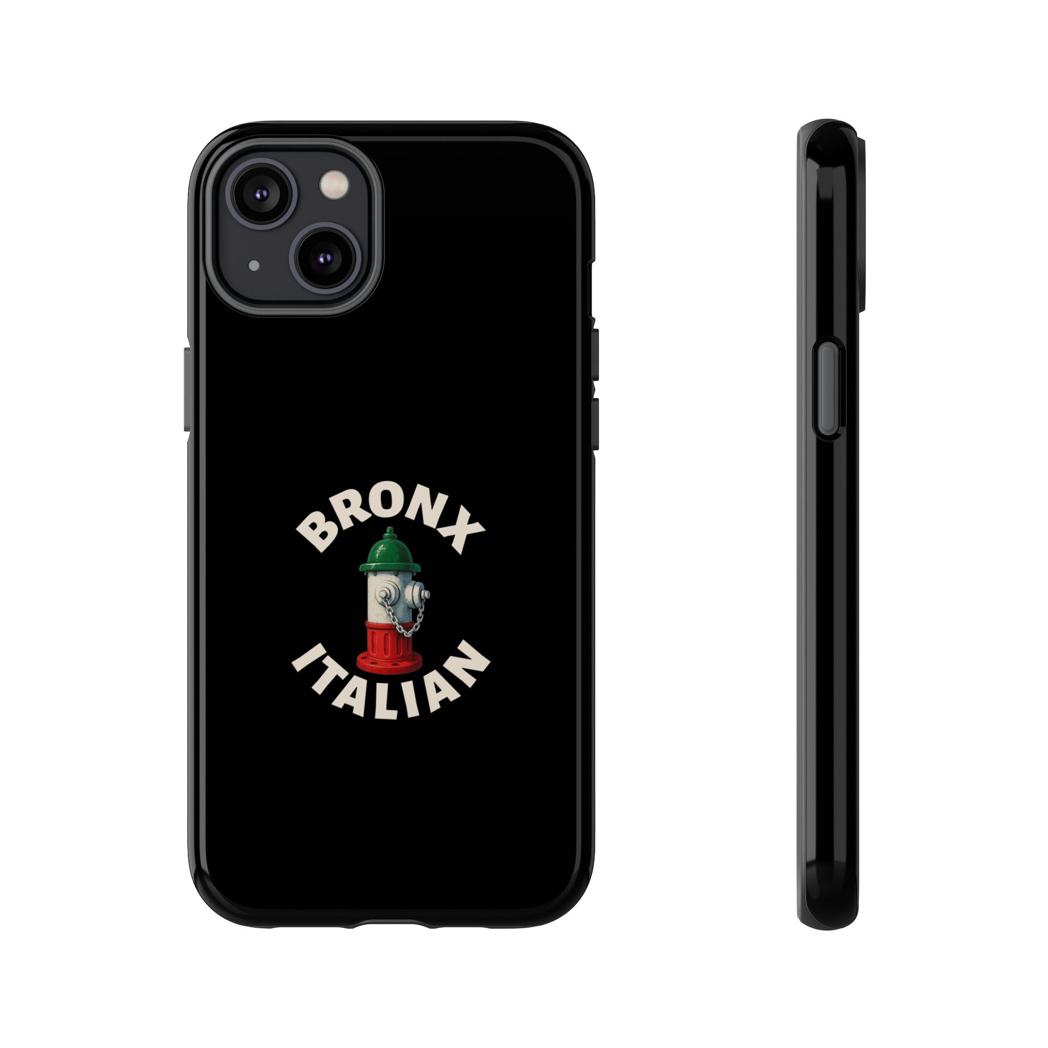 Bronx Italian Black Phone Case, Tough Cases for iPhone, Gift for Italians, Stylish Phone Cover, Unique Phone Accessory