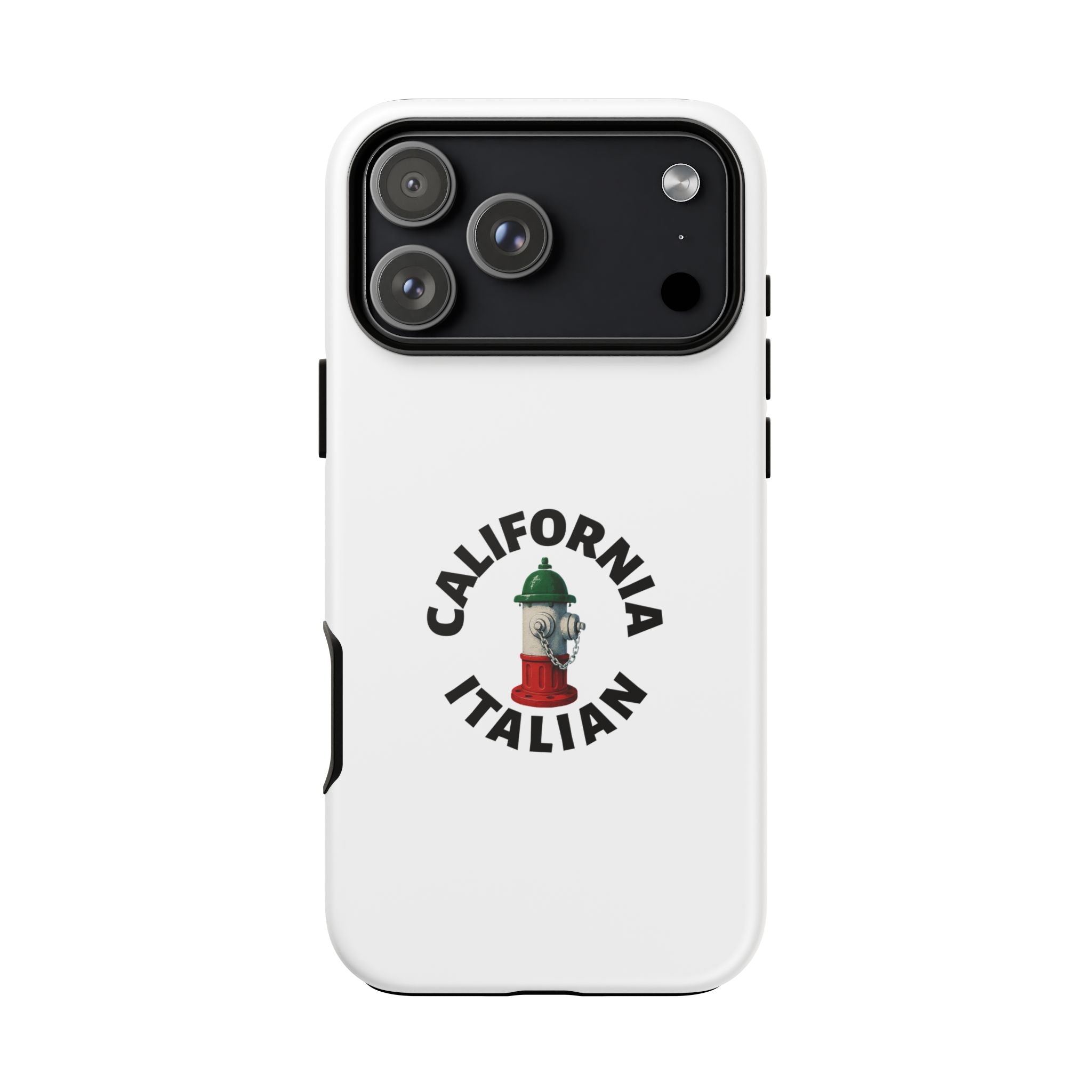California Italian White Phone Case, Urban Style Phone Cover, Tough Smartphone Case, Gift for Italian Heritage, Fun Streetwear Accessories