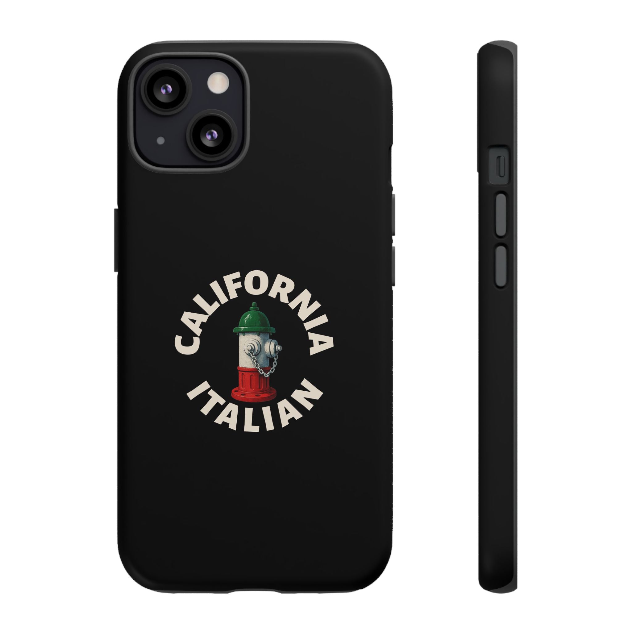 California Italian Black Phone Case, Tough Cases for iPhone, Gift for Italians, Stylish Phone Cover, Unique Phone Accessory