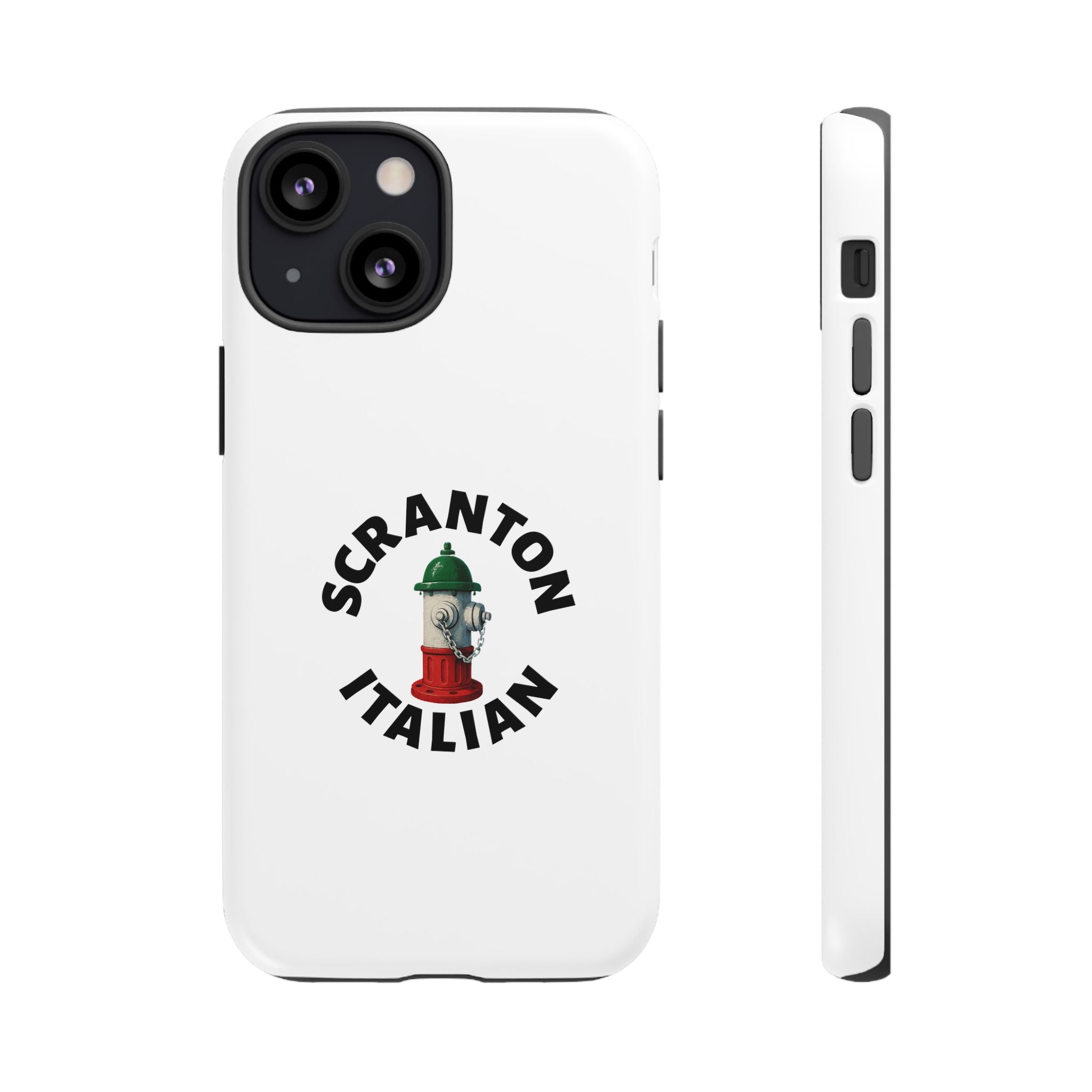 Scranton Italian White Phone Case, Urban Style Phone Cover, Tough Smartphone Case, Gift for Italian Heritage, Fun Streetwear Accessories