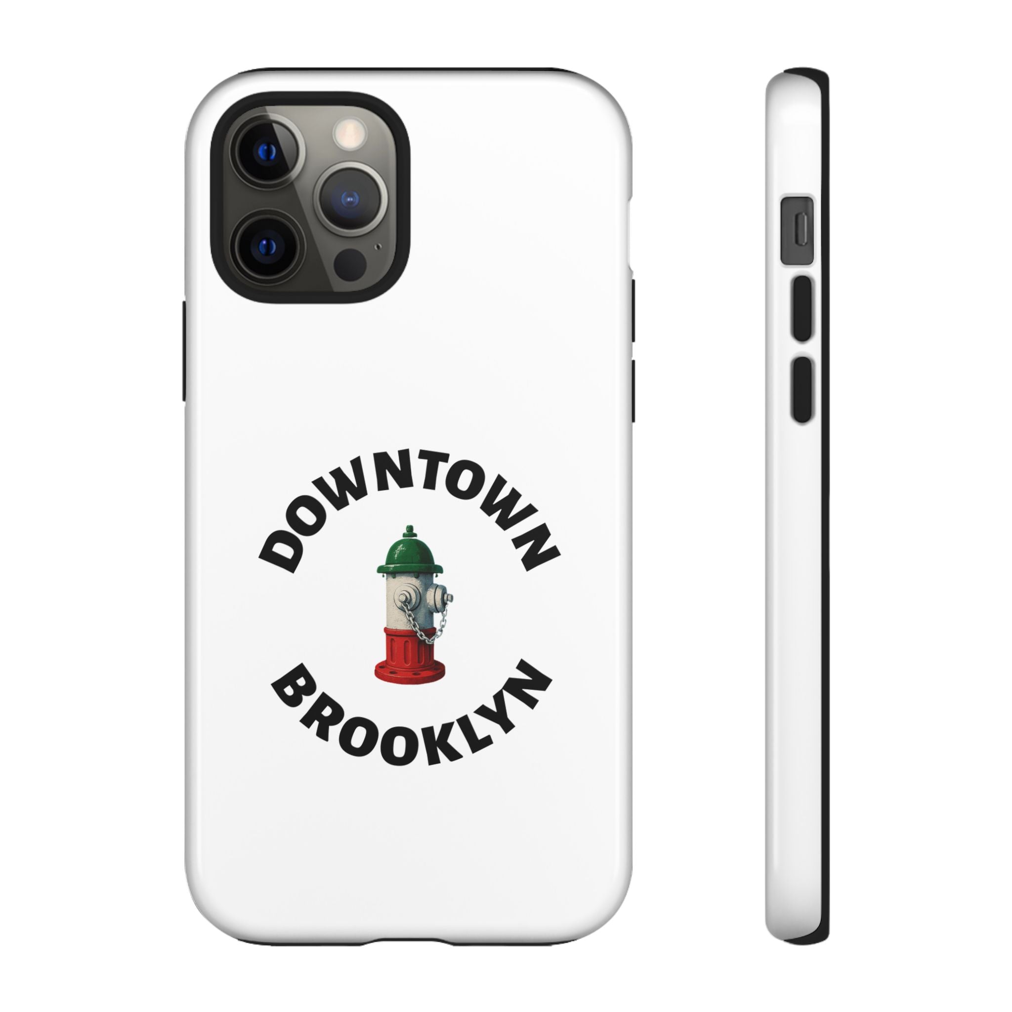 Downtown Brooklyn White Phone Case, Urban Style Phone Cover, Tough Smartphone Case, Gift for Italian Heritage, Fun Streetwear Accessories
