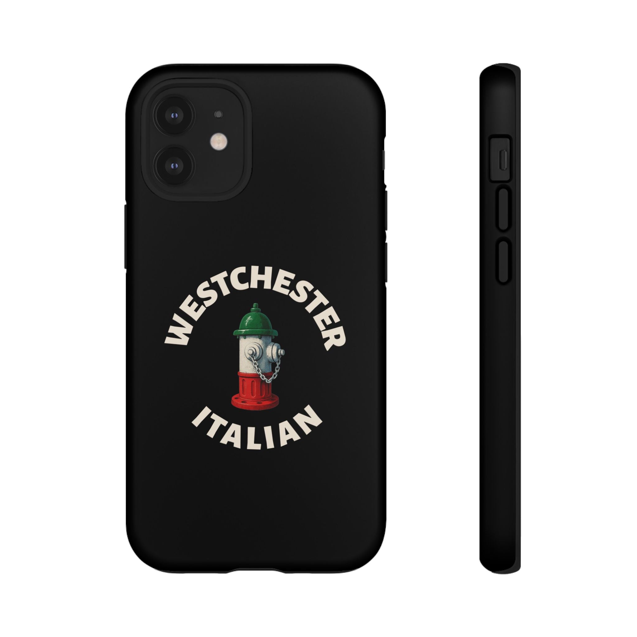 Westchester Italian Black Phone Case, Tough Cases for iPhone, Gift for Italians, Stylish Phone Cover, Unique Phone Accessory